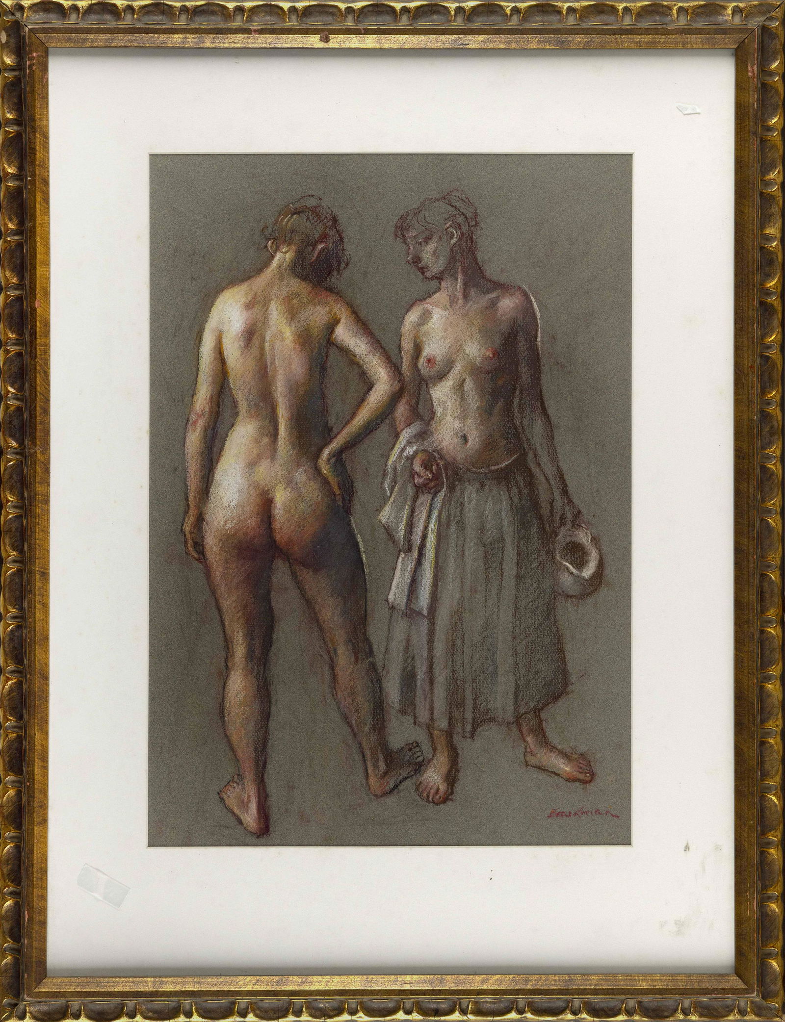 ROBERT BRACKMAN (New York/Connecticut, 1898-1980), Two female nudes., Pastel on paper, 22" x 15.5": ROBERT BRACKMANNew York/Connecticut, 1898-1980Two female nudes. Signed lower right "Brackman".Pastel on paper, 22" x 15.5" sight. Framed 34.5" x 26".