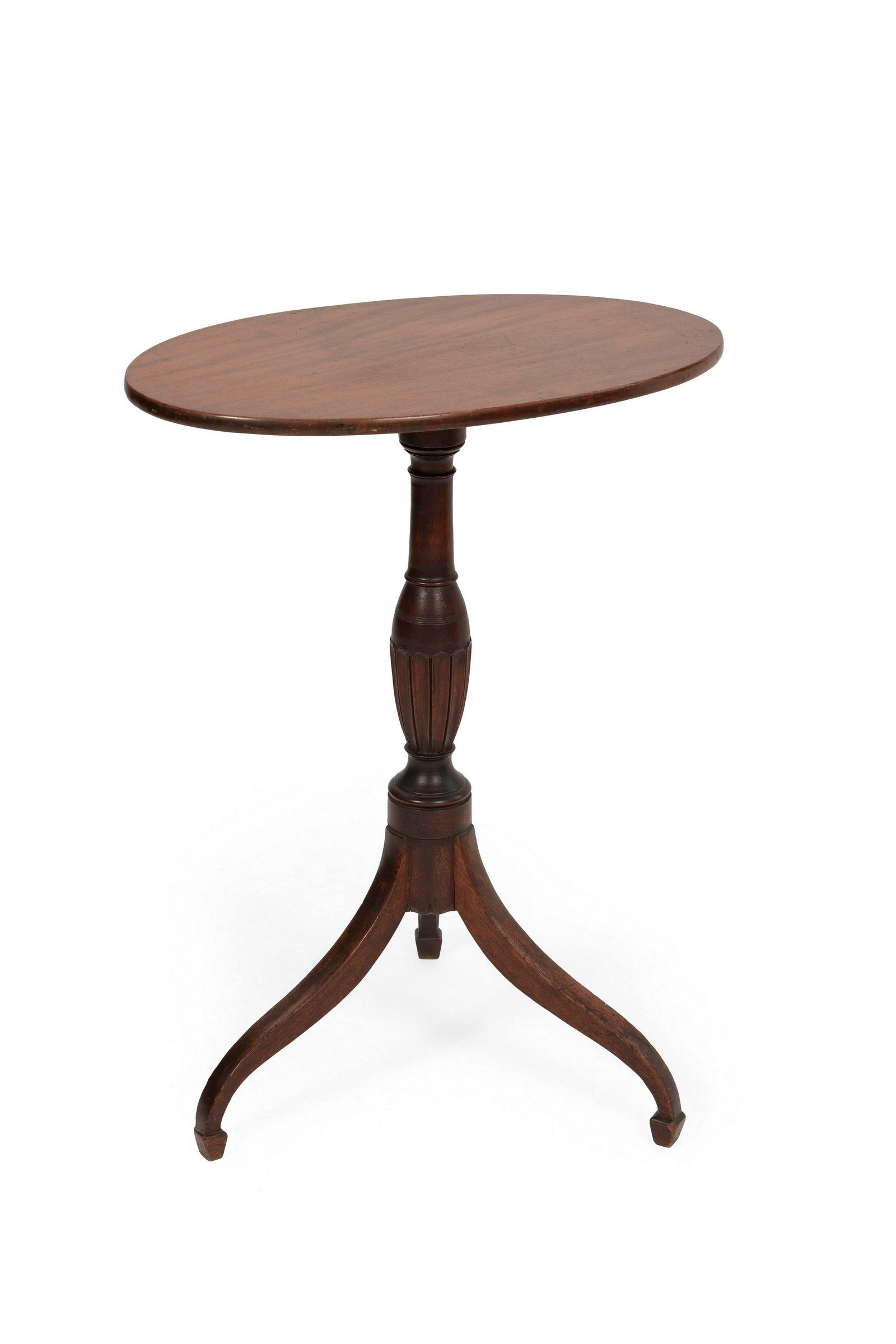 HEPPLEWHITE TILT-TOP CANDLESTAND Probably Newburyport, Massachusetts, Late 18th Century Height (1 of 3)