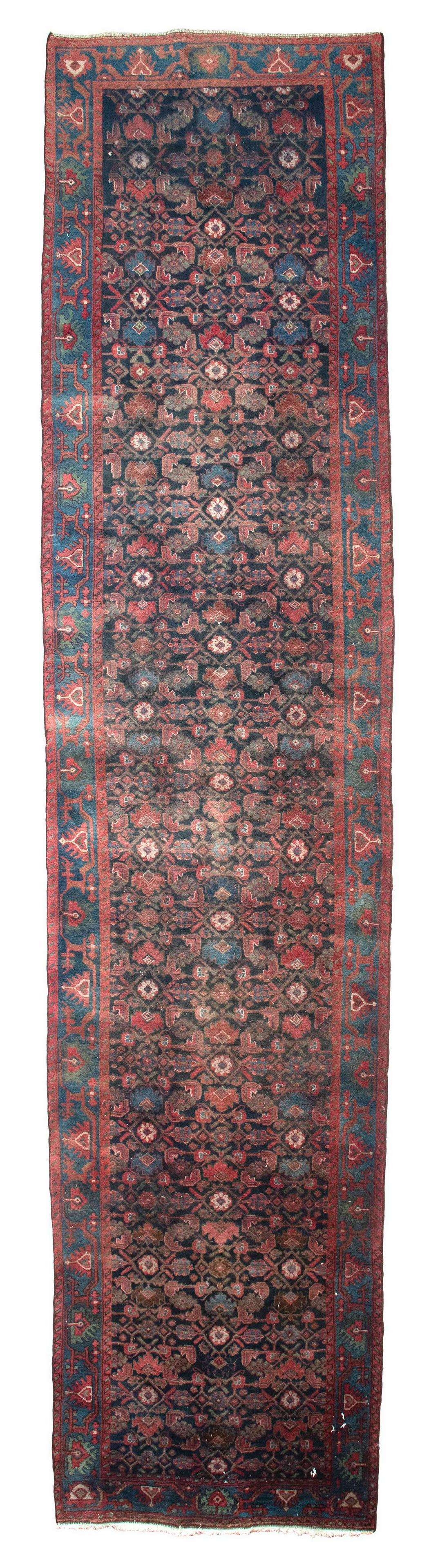 HAMADAN RUG: 3’9” X 16’7” Second Half of the 20th Century (1 of 1)