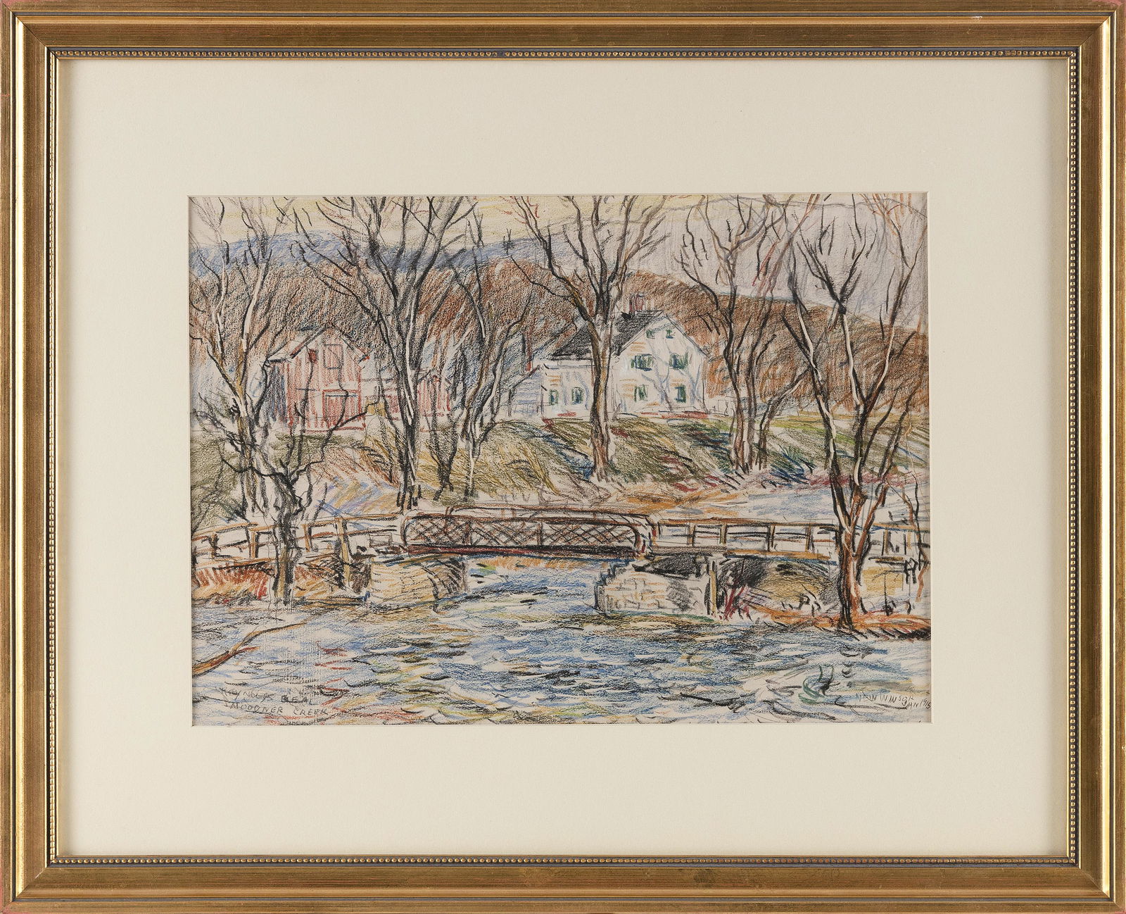 REYNOLDS BEAL (Massachusetts/Rhode Island, 1866/67-1951), "Moodner Creek, New Winsor" [sic], 1915., (1 of 2)