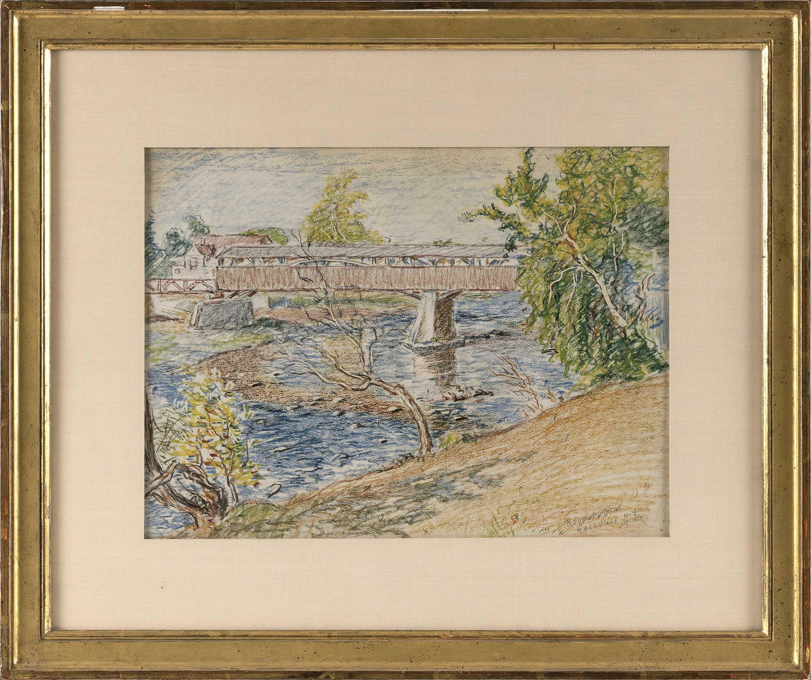 REYNOLDS BEAL (Massachusetts/Rhode Island, 1866/67-1951), Galeville, New York, 1914., Color crayons (1 of 2)