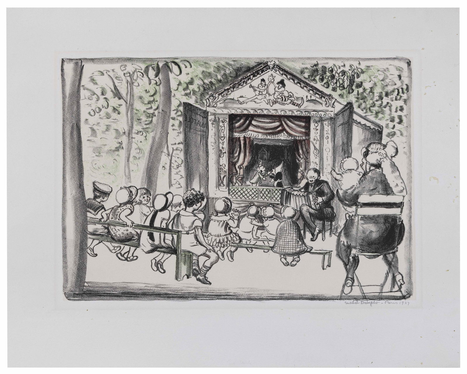 MABEL JACQUE WILLIAMSON DWIGHT (New York/Ohio, 1876-1955), Guignolette (Puppet Show), 1927., Color (1 of 1)