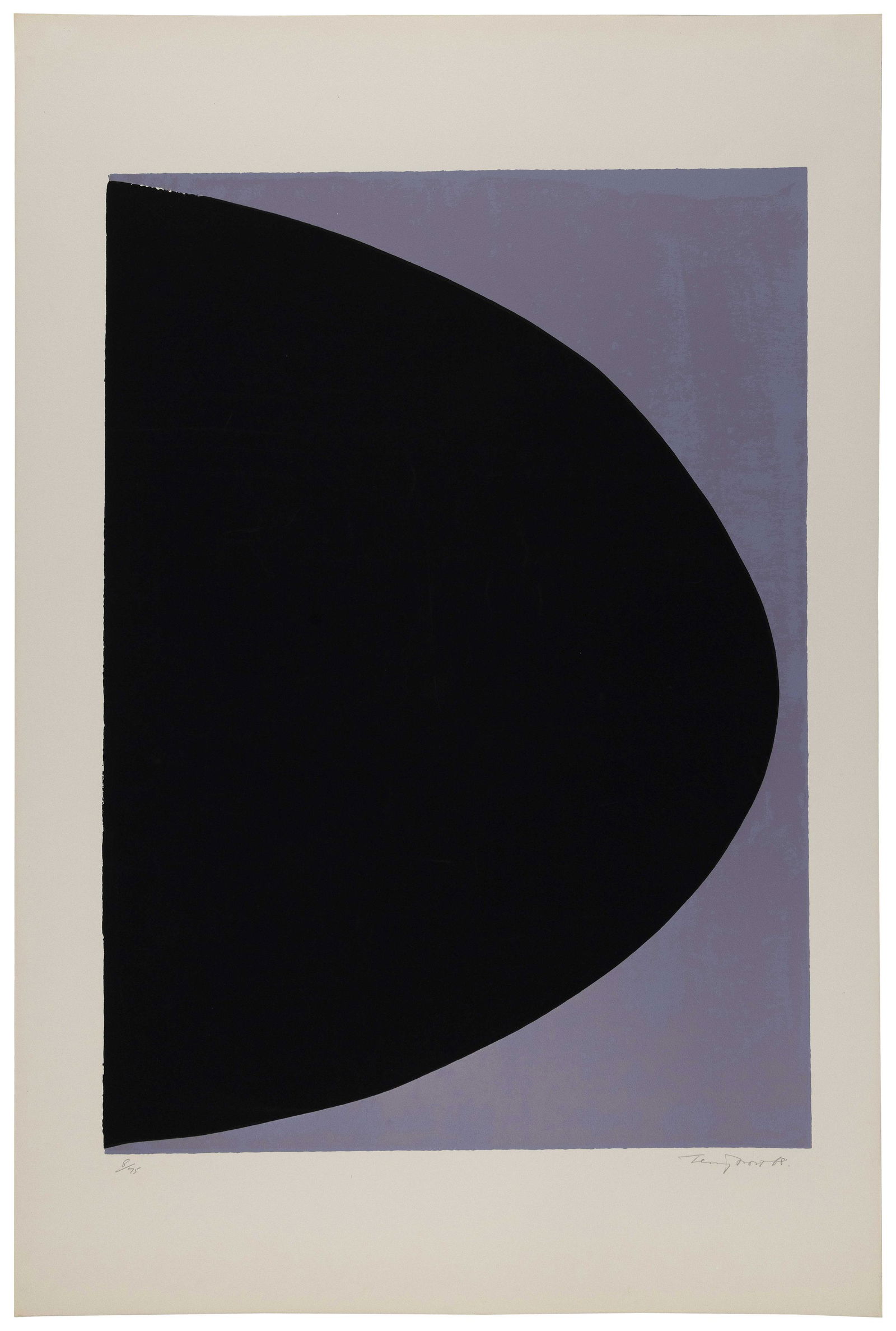 SIR TERRY FROST (England, 1915-2003), Black on Mauve Gray., Color screenprint, with full margins, (1 of 1)