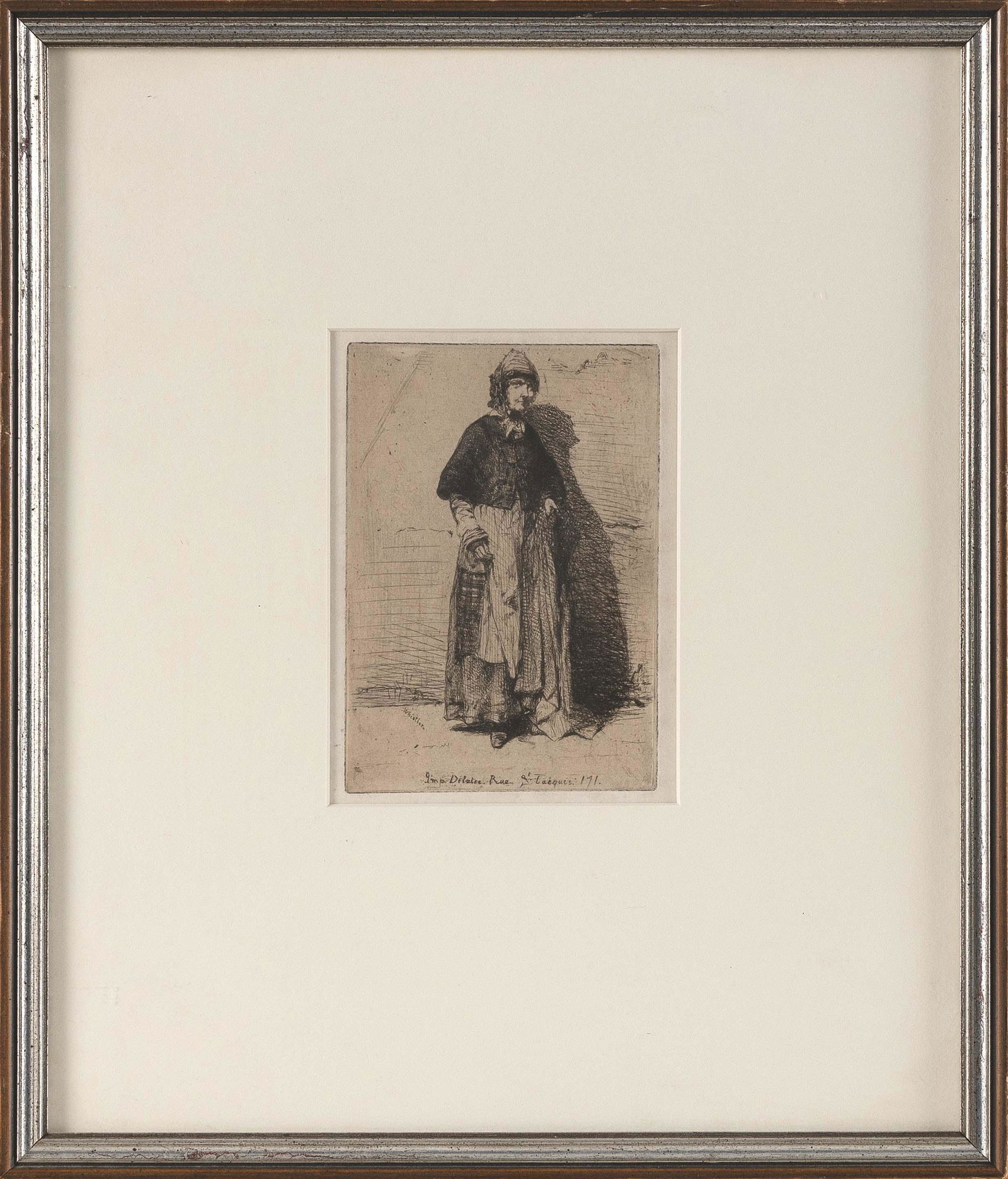 JAMES ABBOTT MCNEILL WHISTLER (Massachusetts/England/France, 1834-1903), "La Mere Gerard"., Etching, (1 of 2)