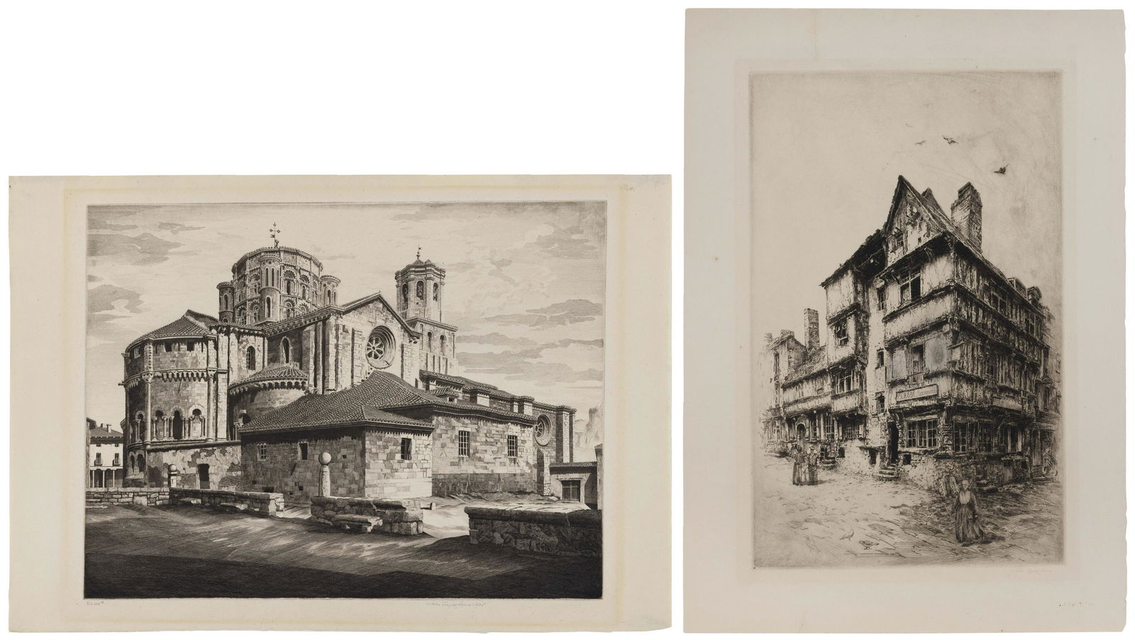 JOHN TAYLOR ARMS (Connecticut/Maryland/Massachusetts/District of Columbia/New York, 1887-1953), Two (1 of 5)