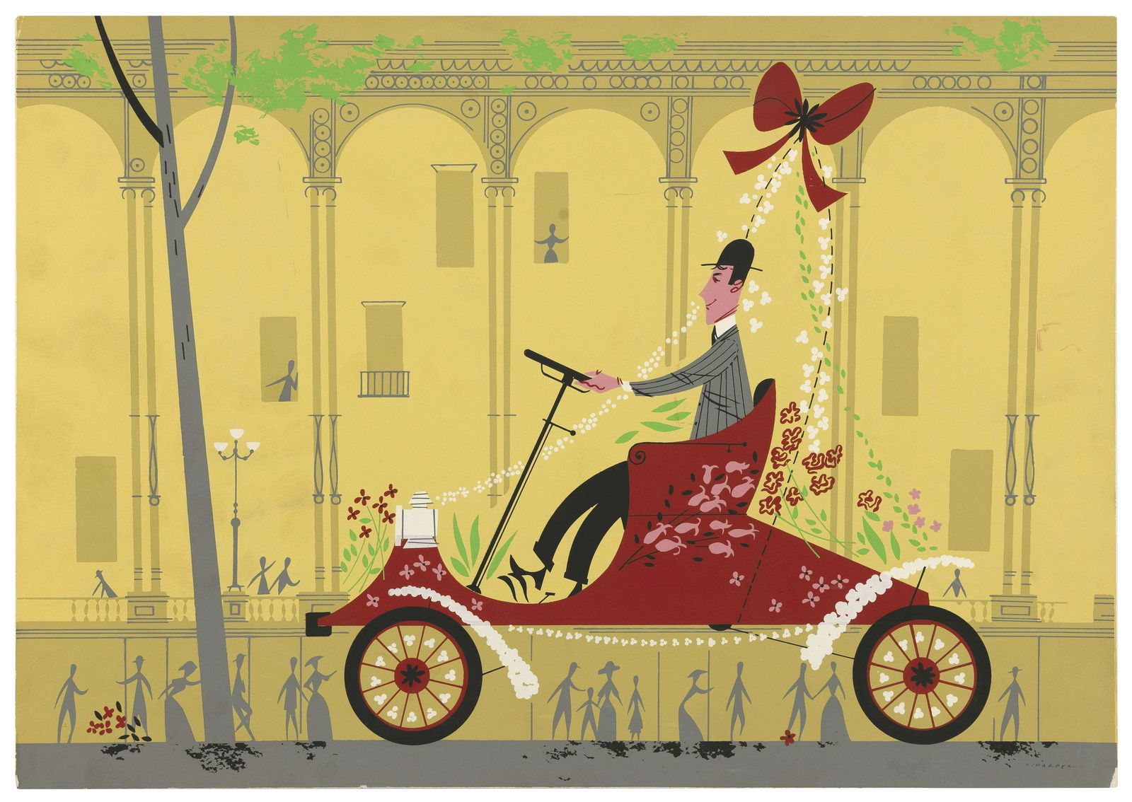 CHARLEY HARPER (Ohio/West Virginia, 1922-2007), From Horseless Carriage Adventures, circa 1951., (1 of 1)
