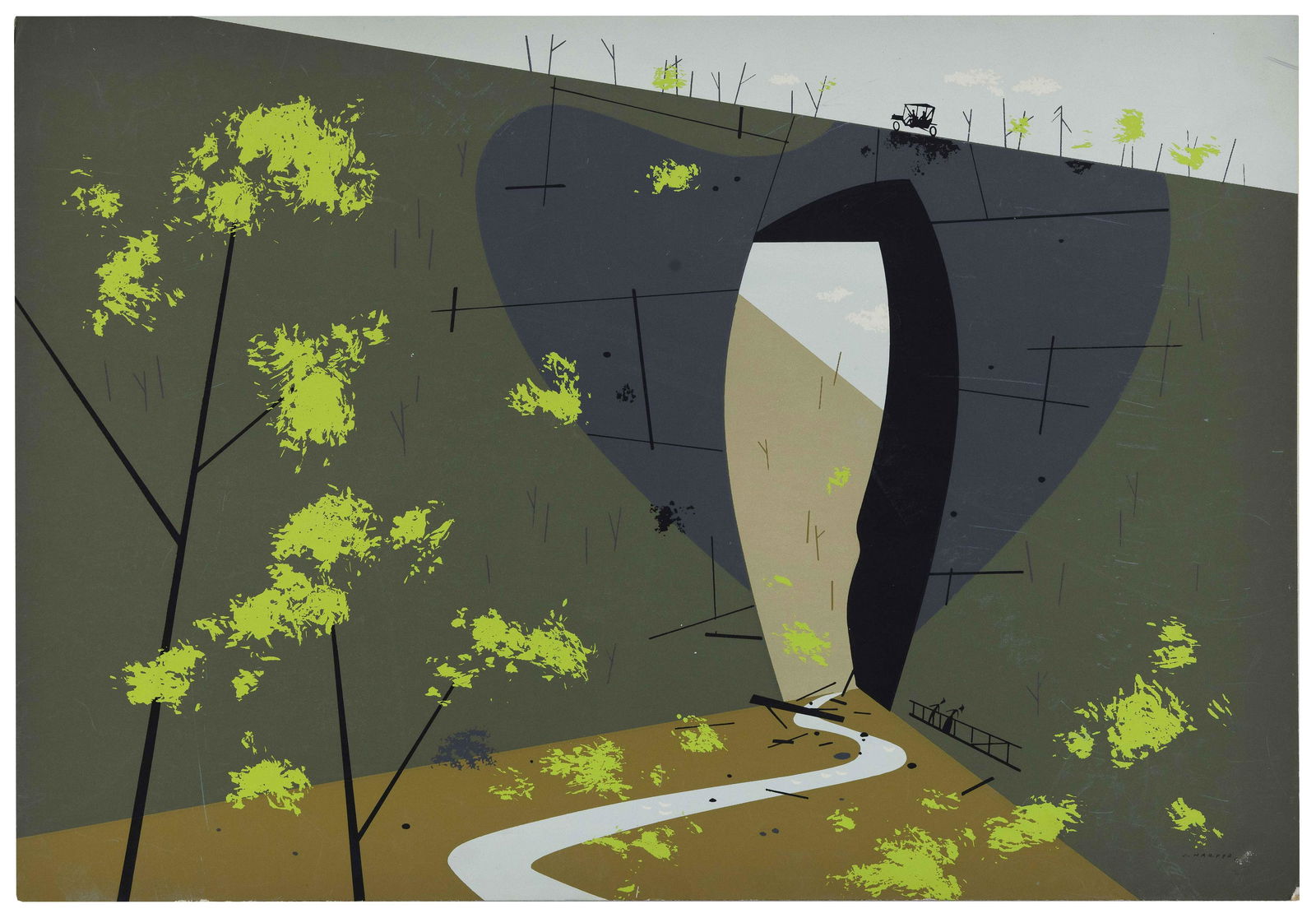 CHARLEY HARPER (Ohio/West Virginia, 1922-2007), From Horseless Carriage Adventures, circa 1952., (1 of 1)