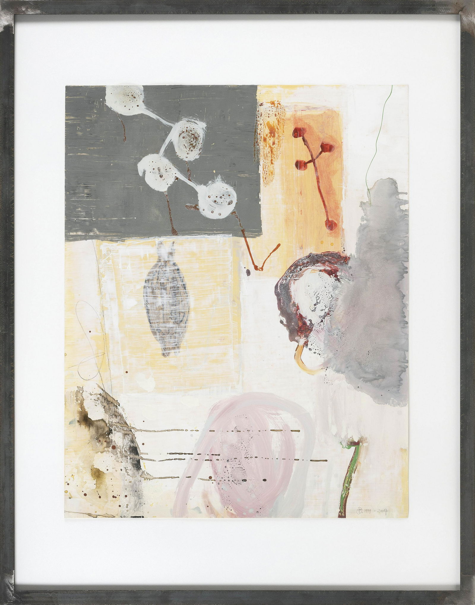 BERND HAUSSMAN (Massachusetts/Maine/Germany, b. 1957), Untitled abstract., Mixed media on paper, (1 of 2)