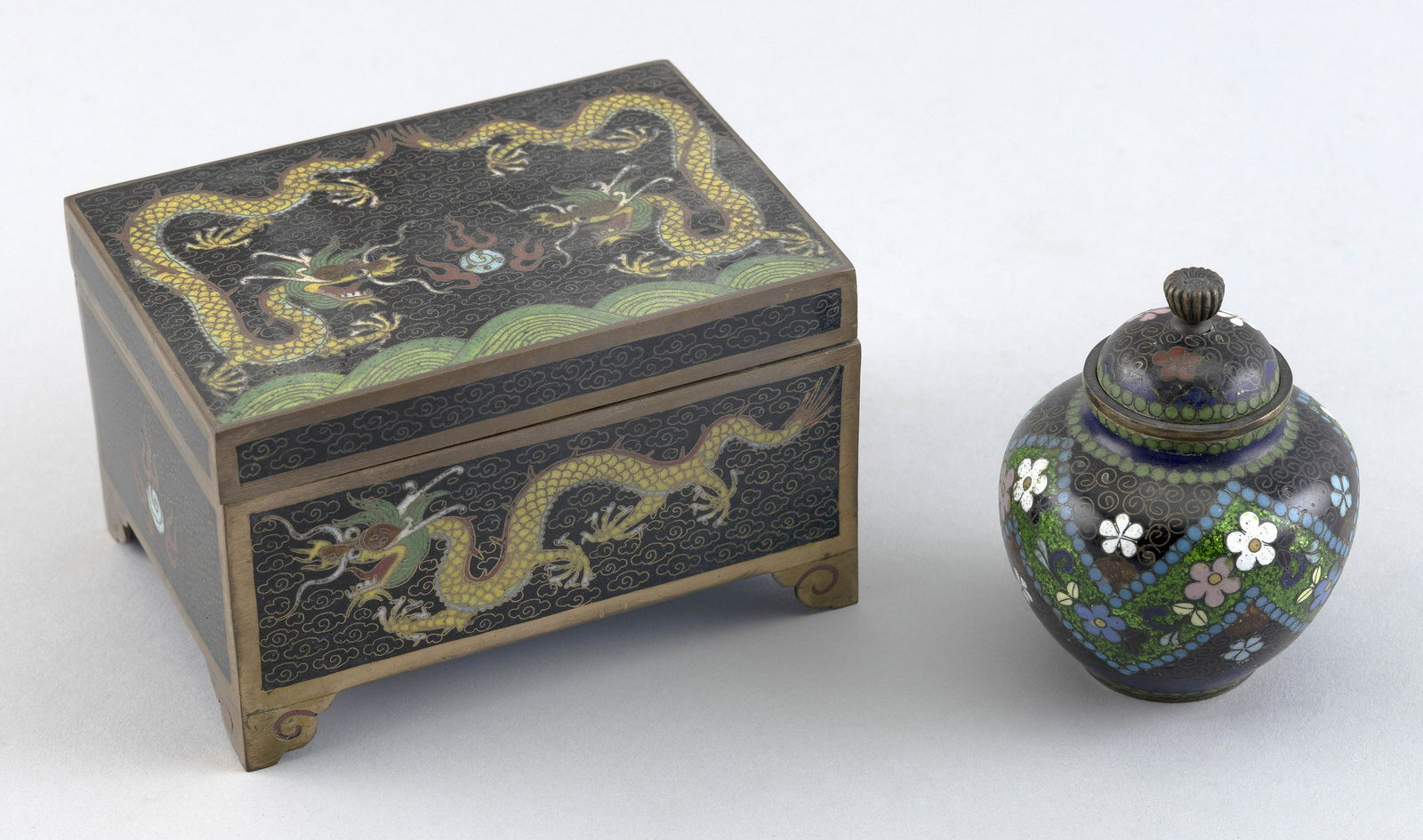 TWO PIECES OF CHINESE CLOISONNÉ ENAMEL Late 19th Century (1 of 2)