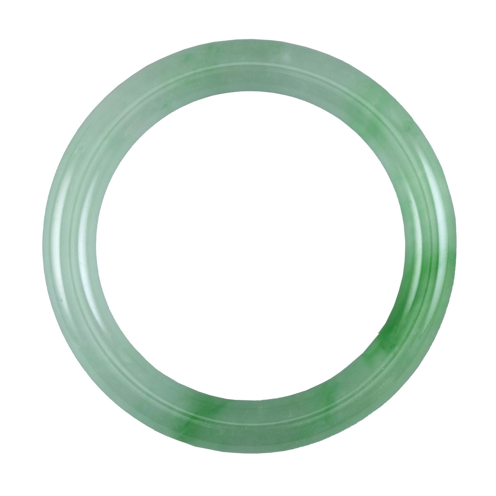 CHINESE CELADON JADE BANGLE BRACELET Diameter 3”. (1 of 5)