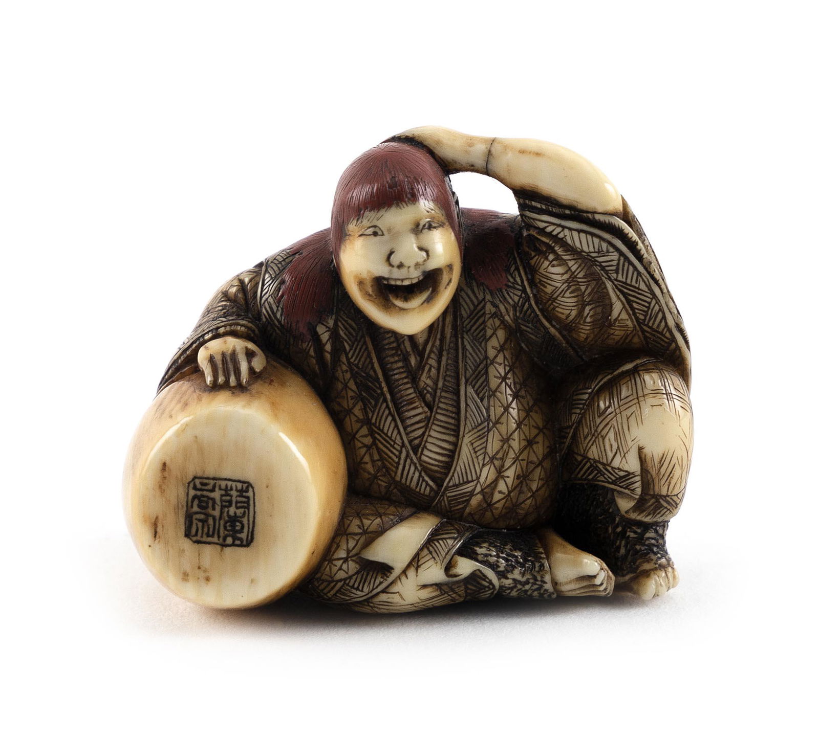 IVORY NETSUKE BY RANKO 19th Century Height 1.25". (1 of 4)