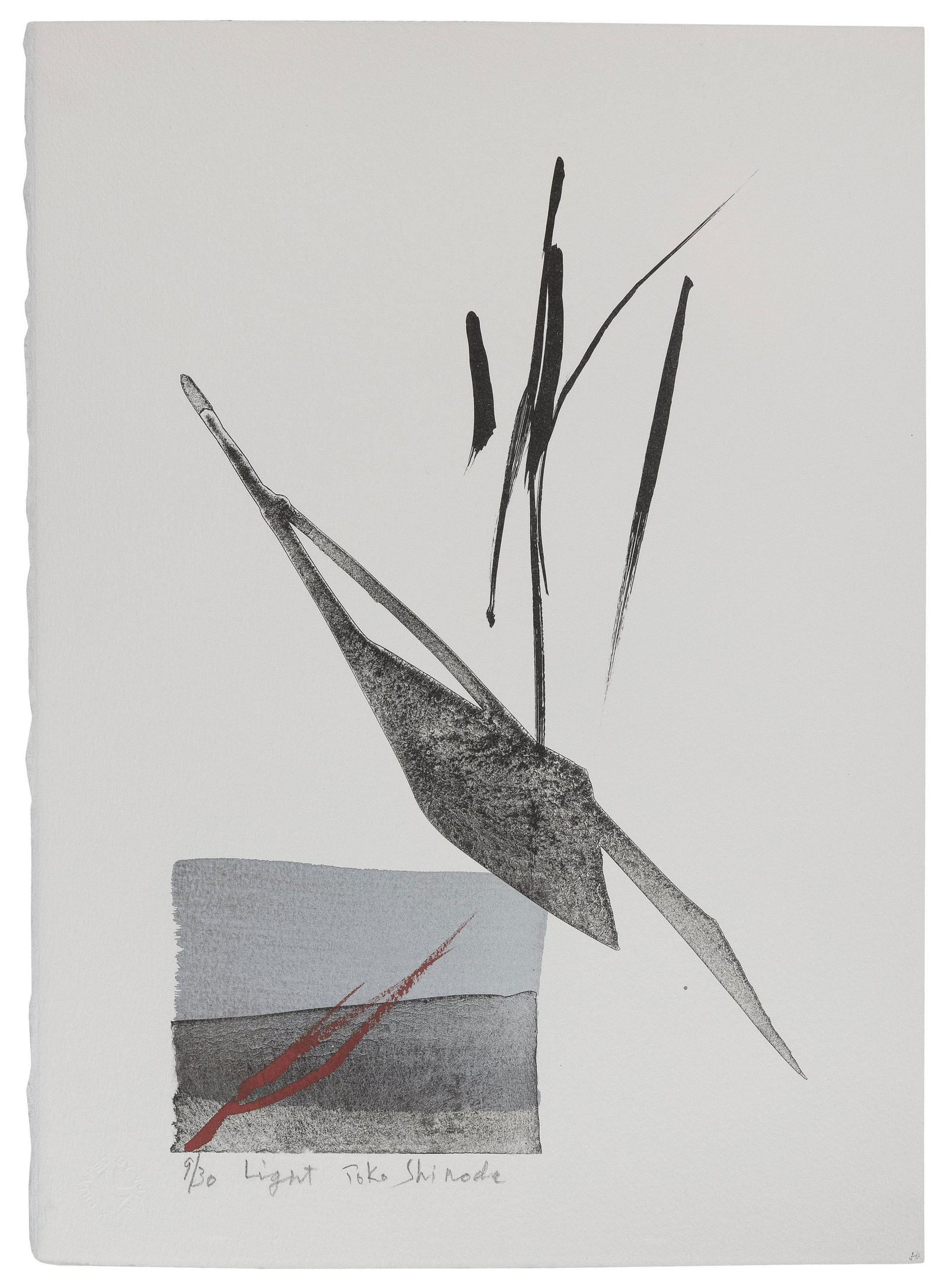 TOKO SHINODA (Japan, 1913-2021), Light., Lithograph on paper, 15" x 11.25". Unframed. (1 of 1)