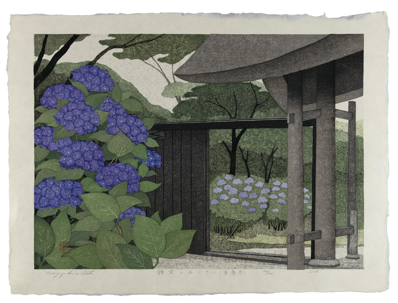 KAZUYUKI OHTSU (Japan, b. 1935), Hydrangea at Tokeiji Temple in