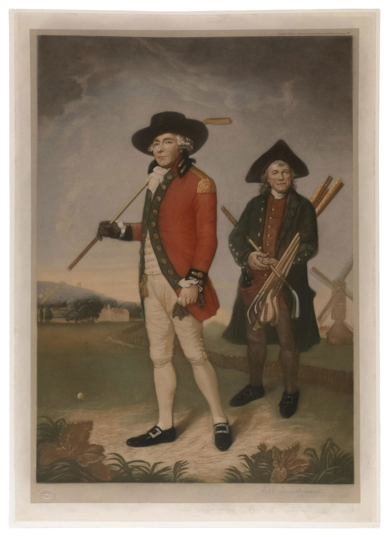 WILL HENDERSON (Britain, 19th/20th Century), Blackheath Golfer., Mezzotint, 24.5” x (1 of 1)