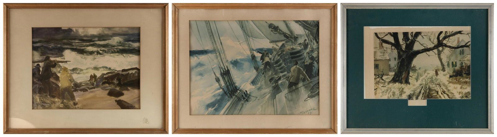 THREE LITHOGRAPHS, TWO BY JOHN WHORF 20th Century (1 of 7)