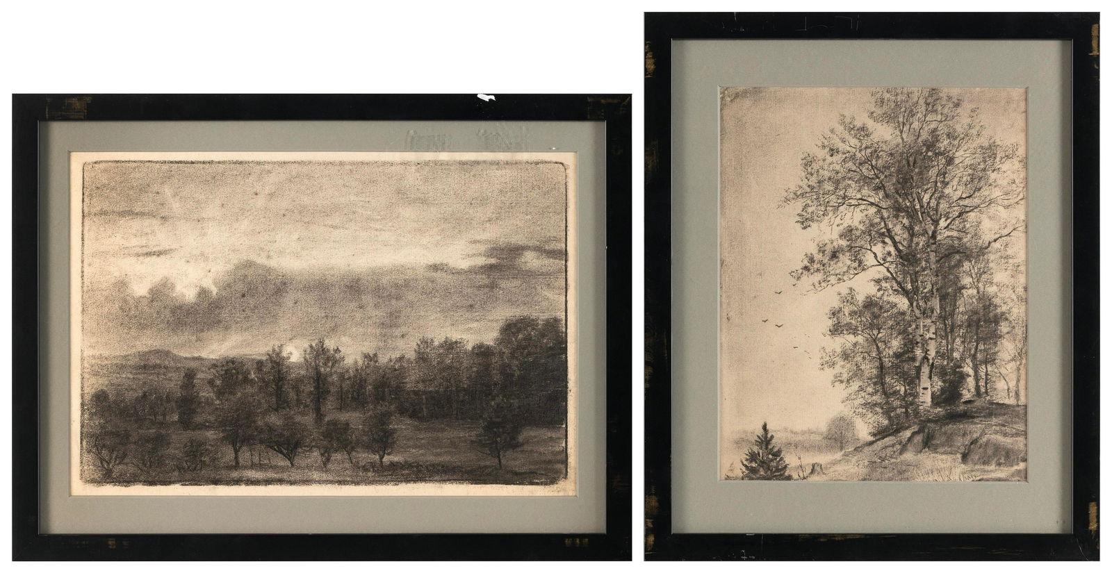 ATTRIBUTED TO CHARLES FRANKLIN PIERCE (Massachusetts/New Hampshire, 1844-1920), Two landscapes., (1 of 2)