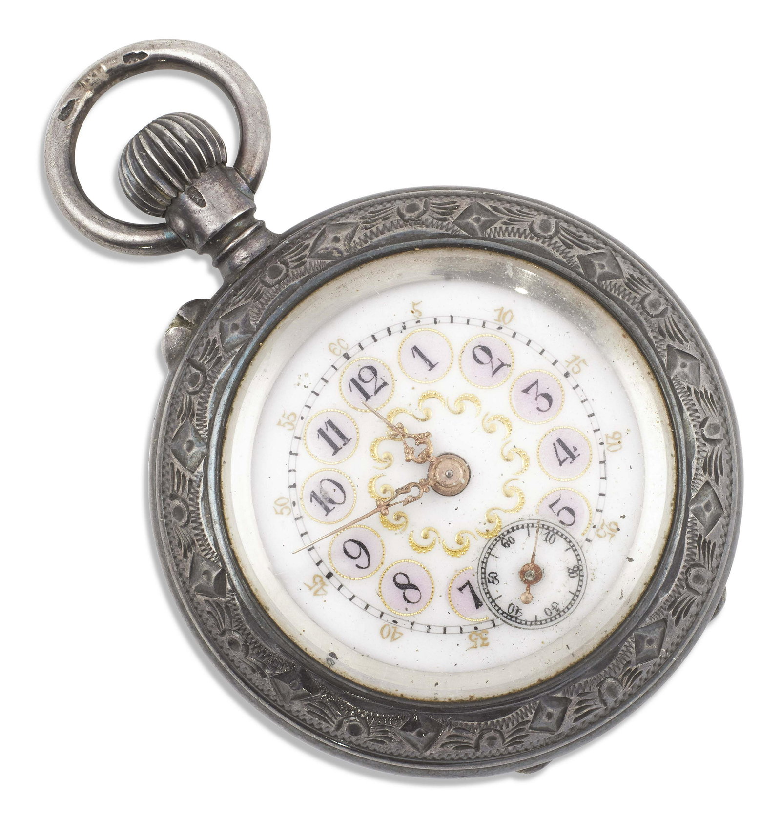 JULES GALLET LADY RACINE STERLING SILVER POCKET WATCH Approx. 25.29 total dwt. (1 of 2)