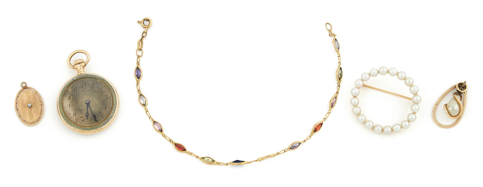 FIVE ASSORTED PIECES OF 14KT GOLD JEWELRY Approx. 17.56 total dwt. (1 of 1)