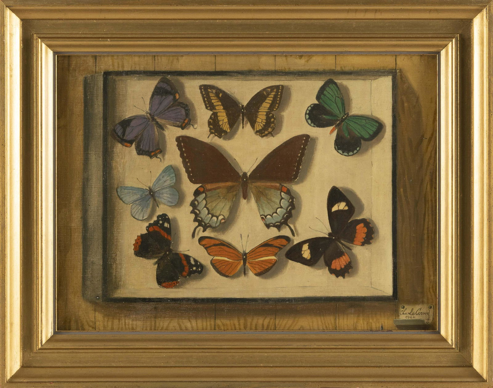 CHARLES CERNY (England/America/France/Czech Republic, 1892-1965), Trompe-l’oeil of a butterfly (1 of 2)