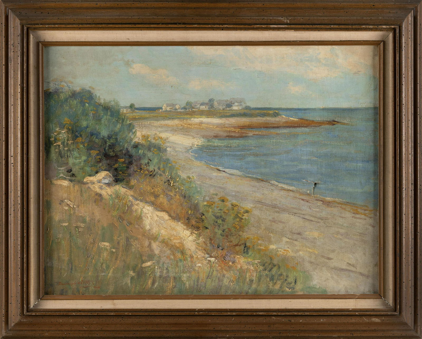 DAWSON DAWSON-WATSON (Missouri/Texas, 1864-1939), Seaside Cliffs., Oil on canvas, 18" x 24". Framed (1 of 2)