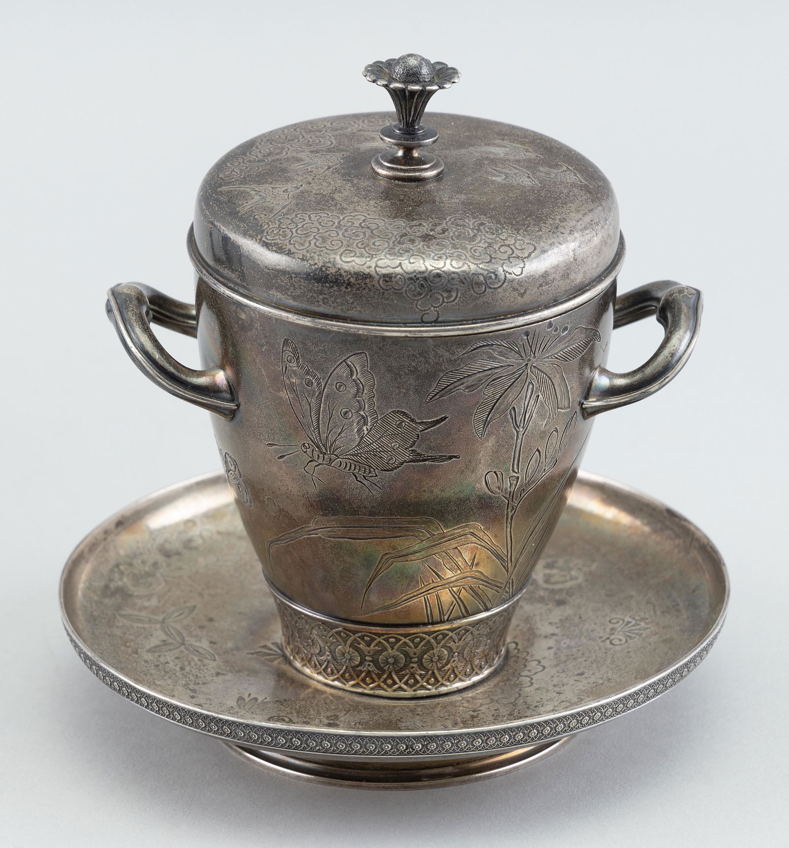 TIFFANY & CO. STERLING SILVER MUSTARD POT Late 19th Century Approx. 10.0 troy oz. (1 of 3)