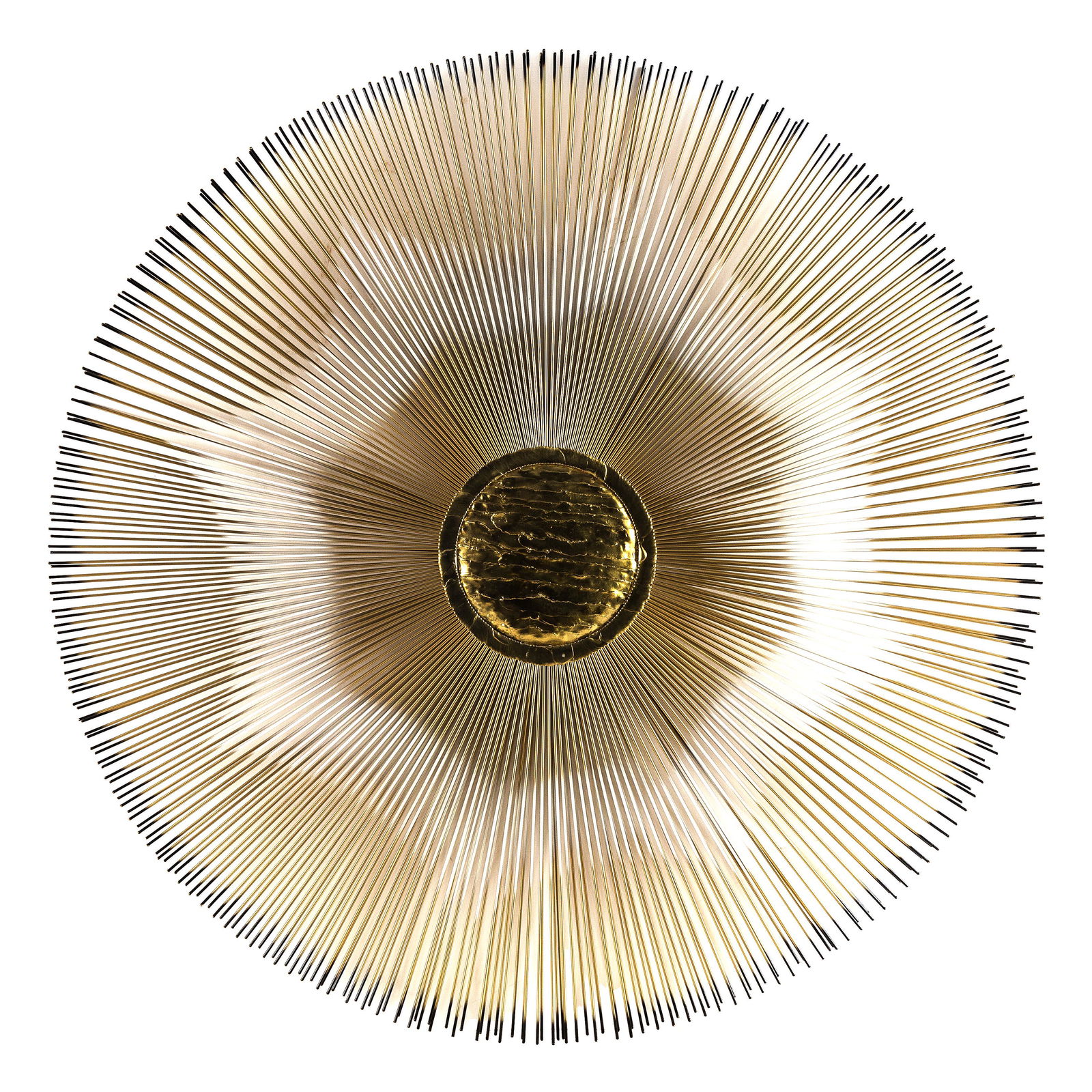 CASA DEVALL MIXED METAL STARBURST WALL SCULPTURE Circa 1970 Diameter 32”. (1 of 1)