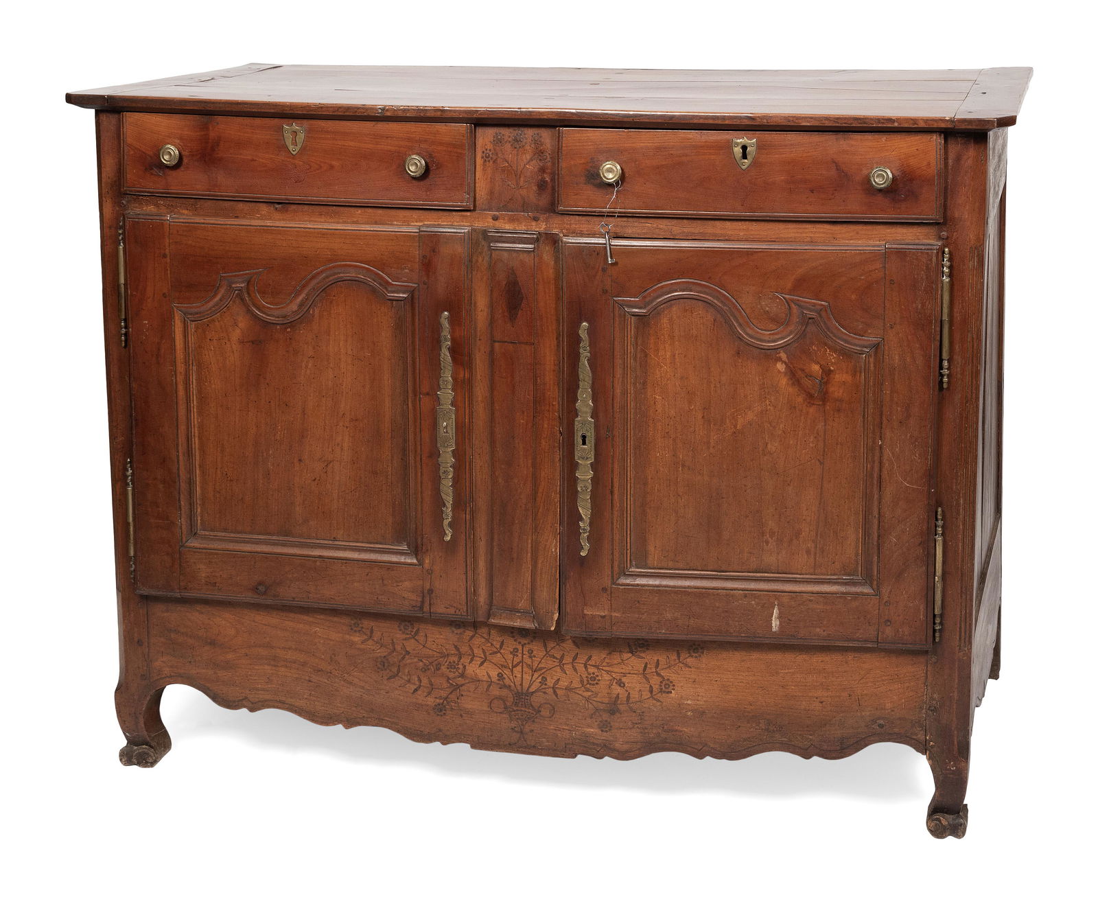 FRENCH PROVINCIAL SIDEBOARD Late 18th Century Height 41”. Width 51”. Depth 24.5”. (1 of 5)