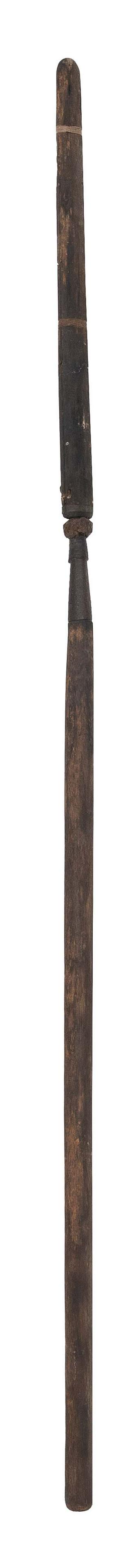 RARE FLENSING KNIFE ON POLE 19th Century Total length 92.5". (1 of 1)