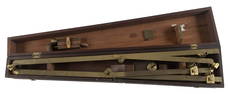 CASED BRASS PANTOGRAPH London, 19th Century Case height 4". Length 28". Width 5.75".