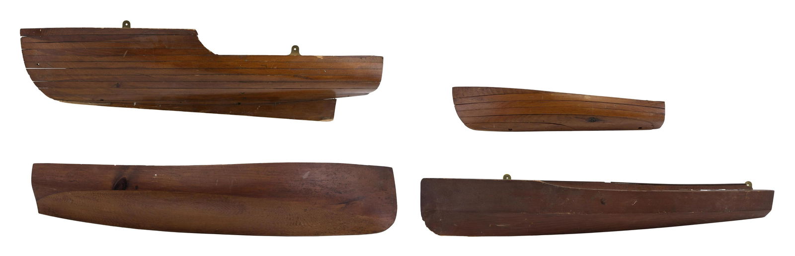 FOUR BUILDER'S HALF HULL MODELS Late 19th to Mid-20th Century Lengths from 17.25" to 29.25". (1 of 5)