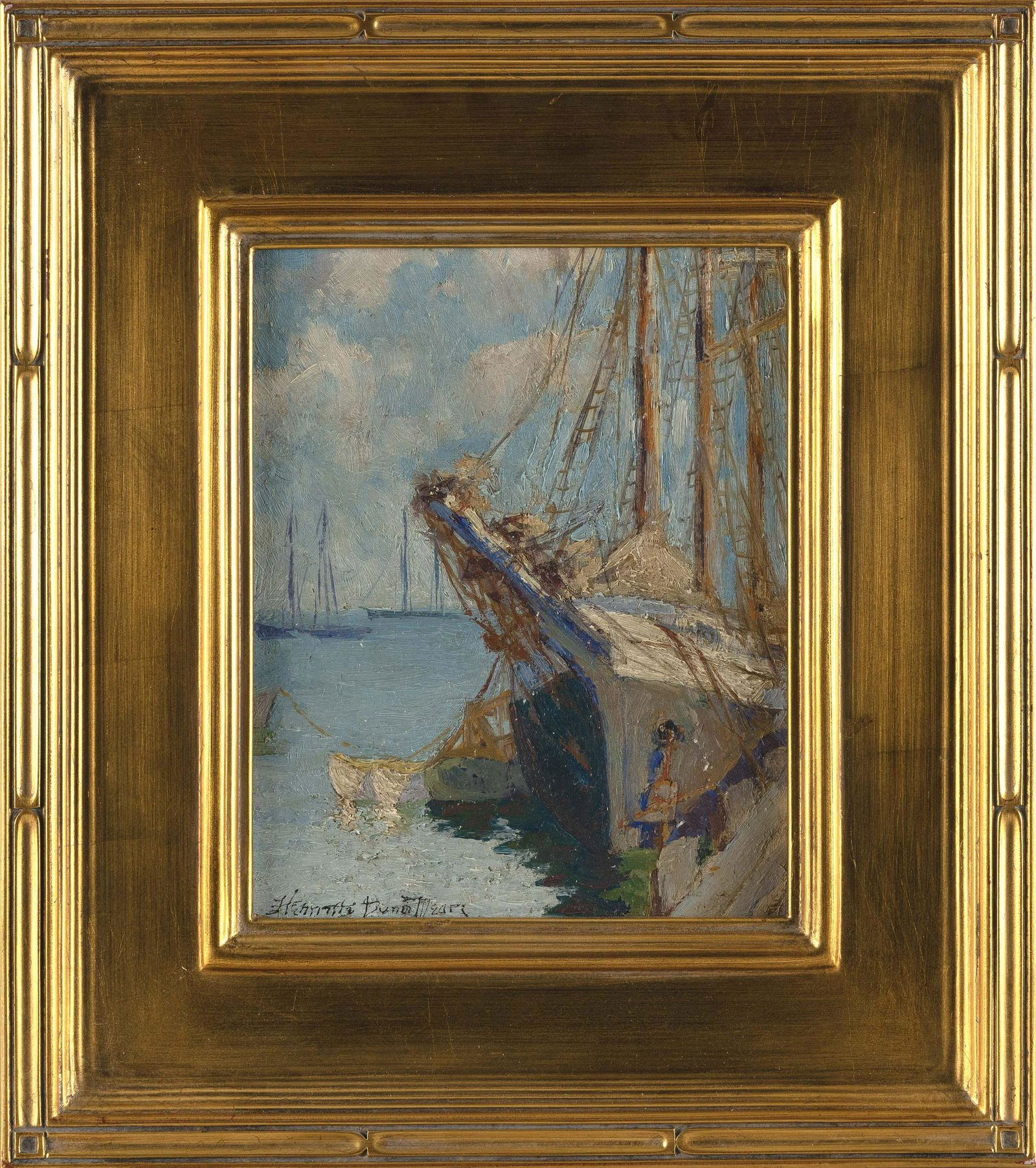 HENRIETTA DUNN MEARS (Massachusetts/Minnesota/Wisconsin/California, 1877-1970), "The Three Master (1 of 2)