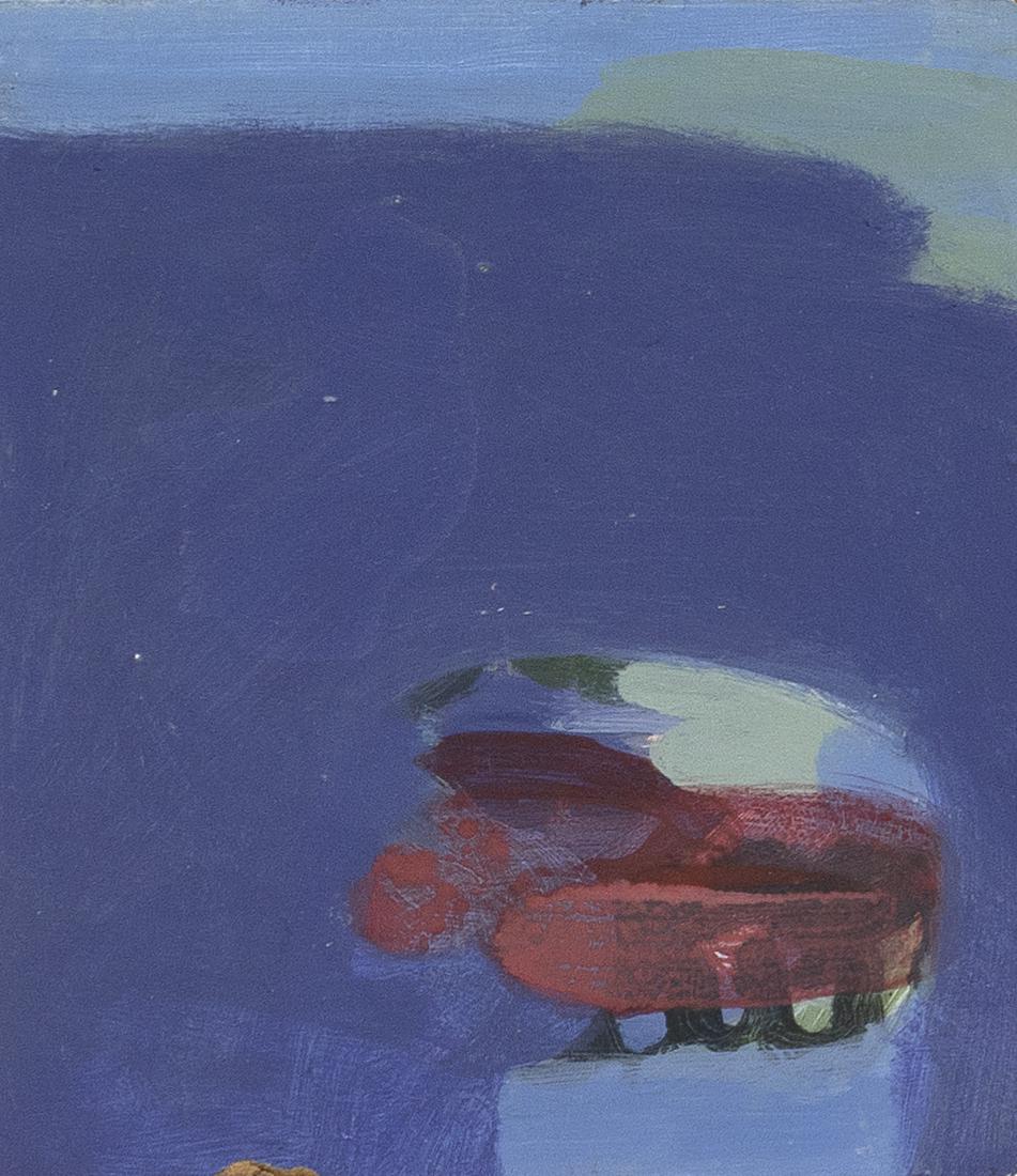 SHARON BERKE (Massachusetts, Contemporary), Abstract., Oil on board, 7" x 6". Box stretcher. (1 of 2)