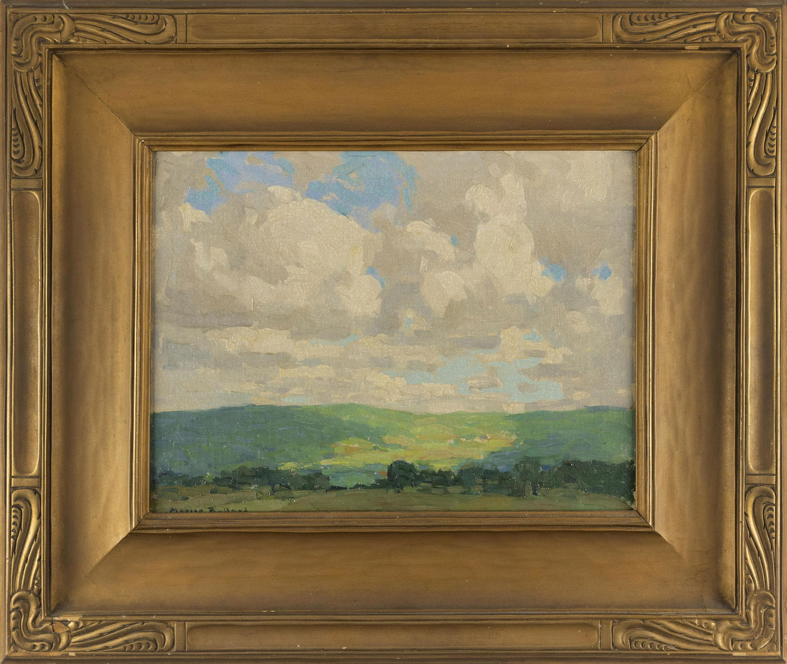 MARION HELEN RORTY BULLARD (New York, 1878-1950), Impressionistic landscape., Oil on board, 12" x (1 of 2)