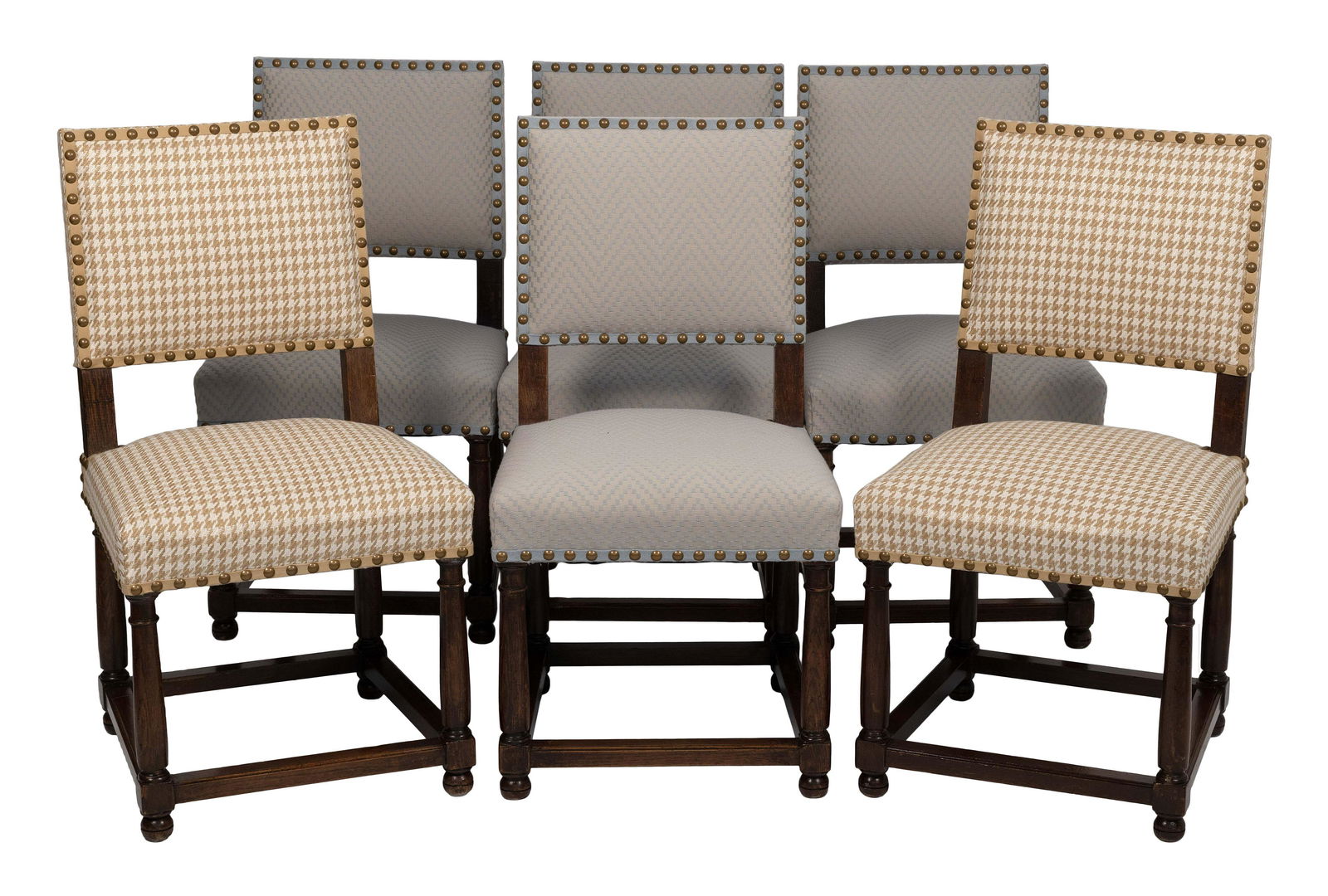 SET OF SIX ENGLISH WILLIAM AND MARY-STYLE SIDE CHAIRS 1930s (1 of 1)