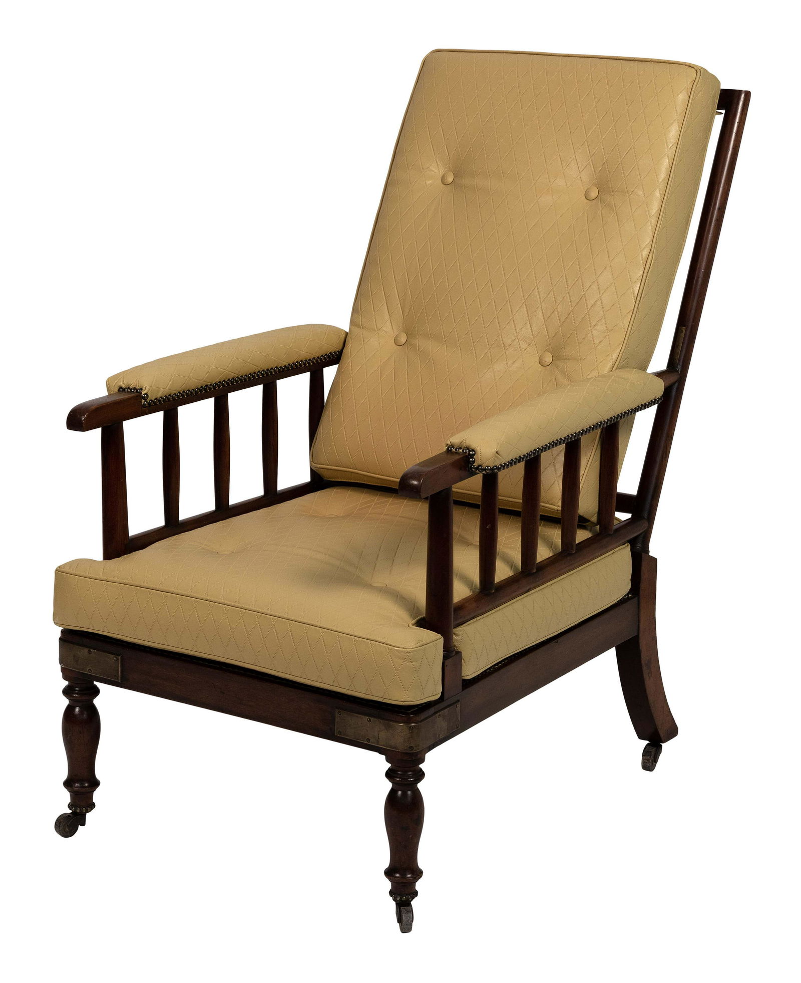 ENGLISH ARMCHAIR Circa 1890-1910 Back height 40”. Width 25”. Depth 36”. (1 of 1)