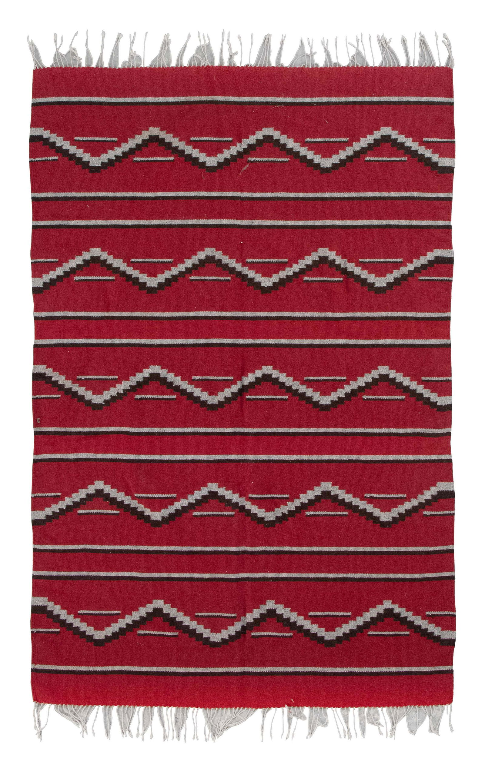 NAVAJO DESIGN HANDWOVEN BLANKET 20th Century 64" x 96". (1 of 1)