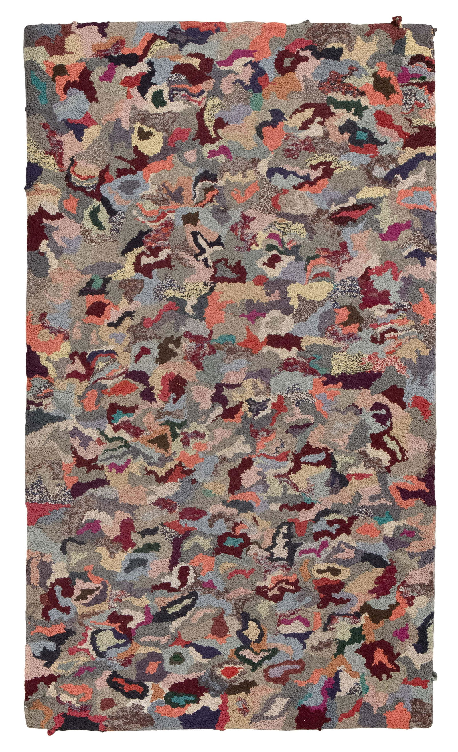 CONTEMPORARY HOOKED RUG: 2’10” X 4’10” Late 20th Century (1 of 1)