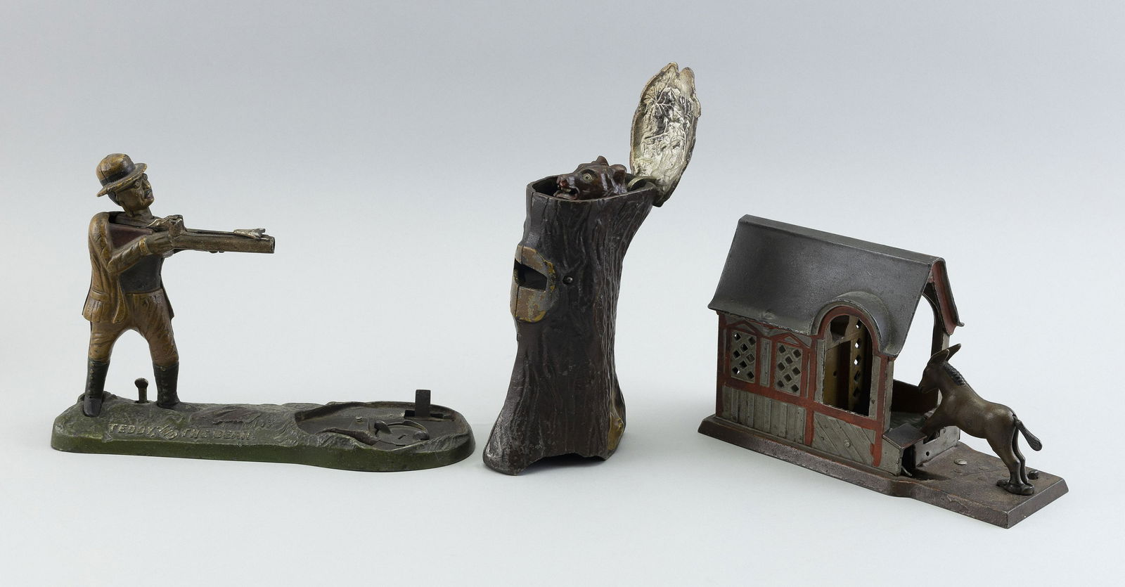 TWO CAST IRON MECHANICAL BANKS Late 19th/Early 20th Century (1 of 3)