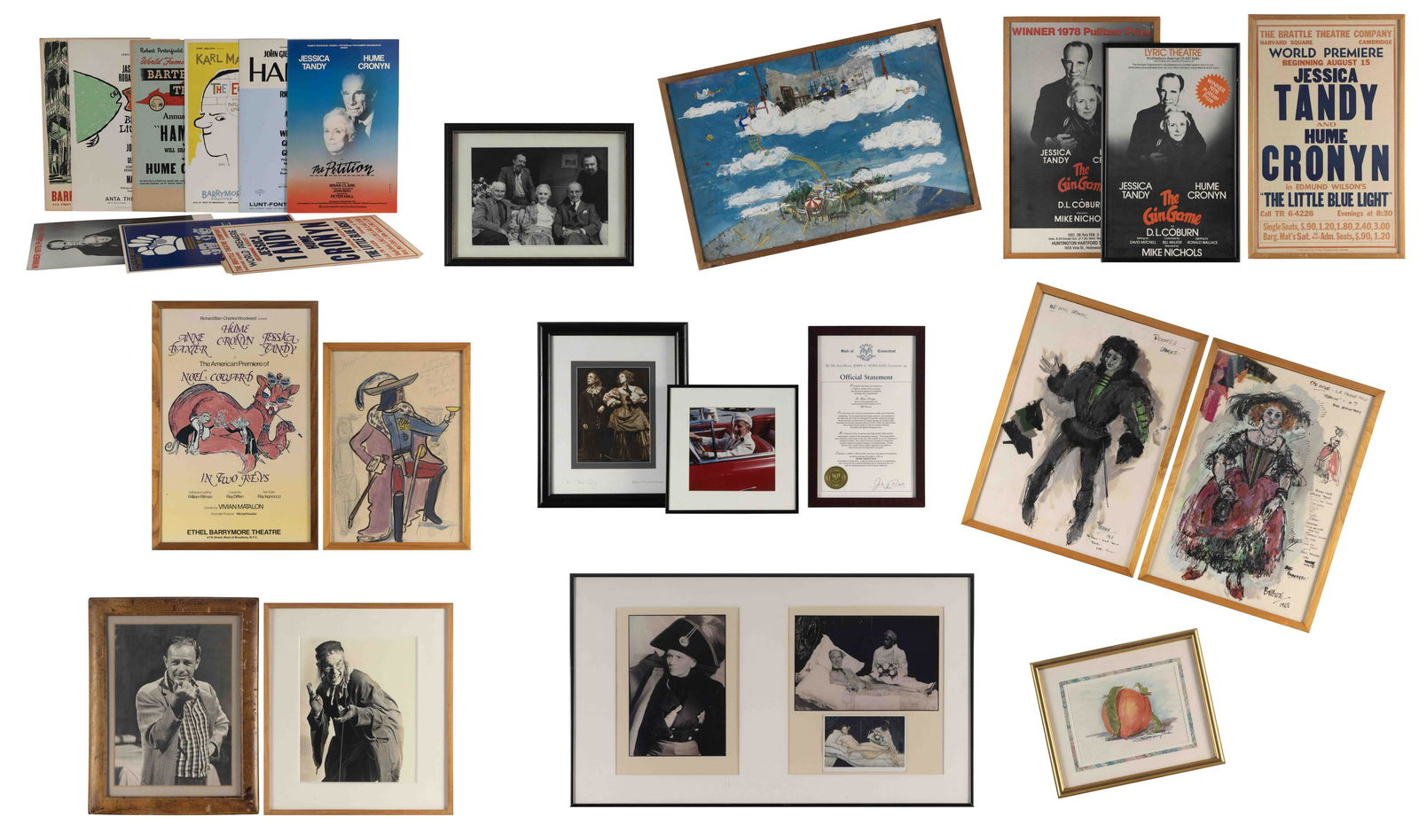 LARGE COLLECTION OF MEMORABILIA FROM THE ESTATE OF HUME CRONYN AND JESSICA TANDY 20th Century (1 of 17)