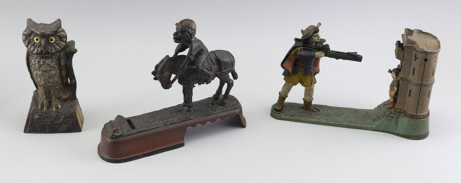 THREE CAST IRON MECHANICAL BANKS Late 19th/Early 20th Century (1 of 3)