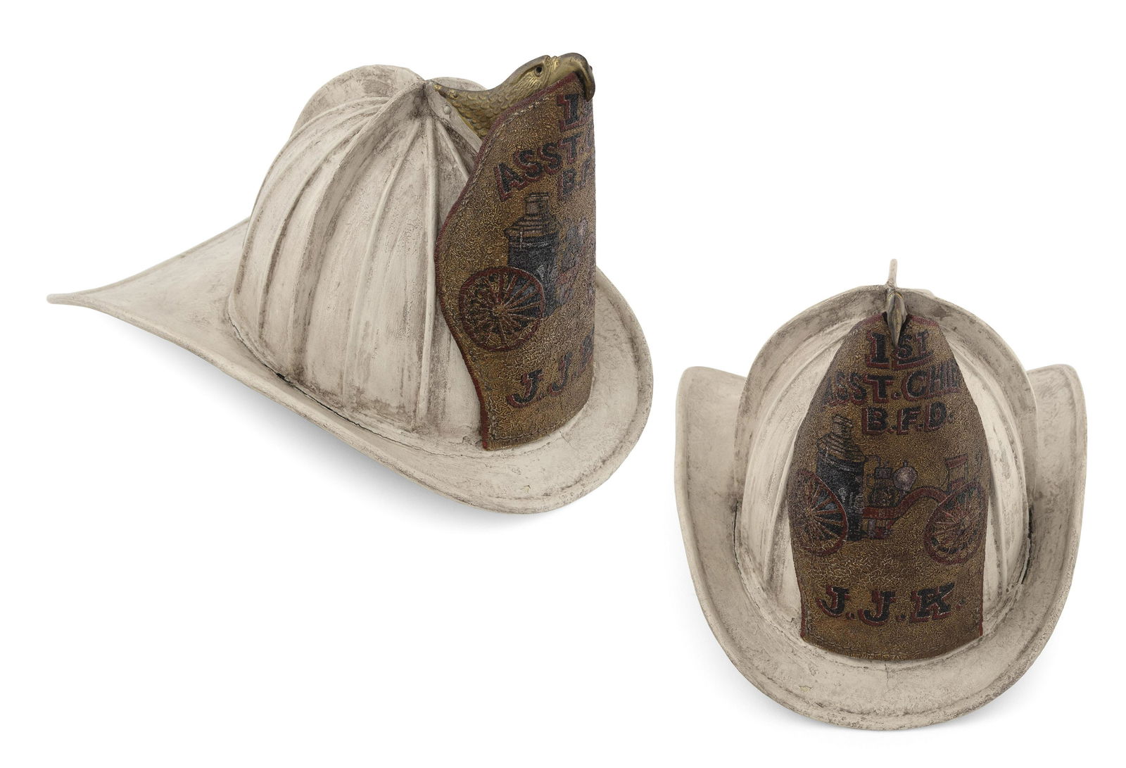 CHOICE CAIRNS LEATHER FIRE HELMET 19th Century Height 9.5”. (1 of 4)