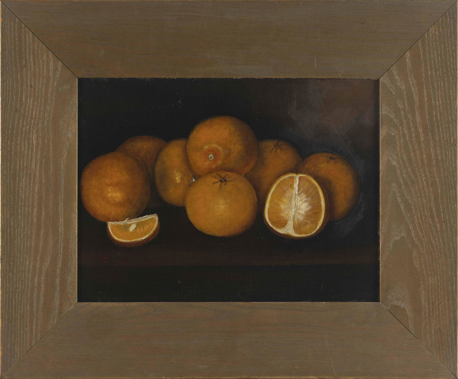 FALL RIVER SCHOOL (Late 19th Century,), Still life of oranges., Oil on canvas, 12" x 16". Framed (1 of 2)