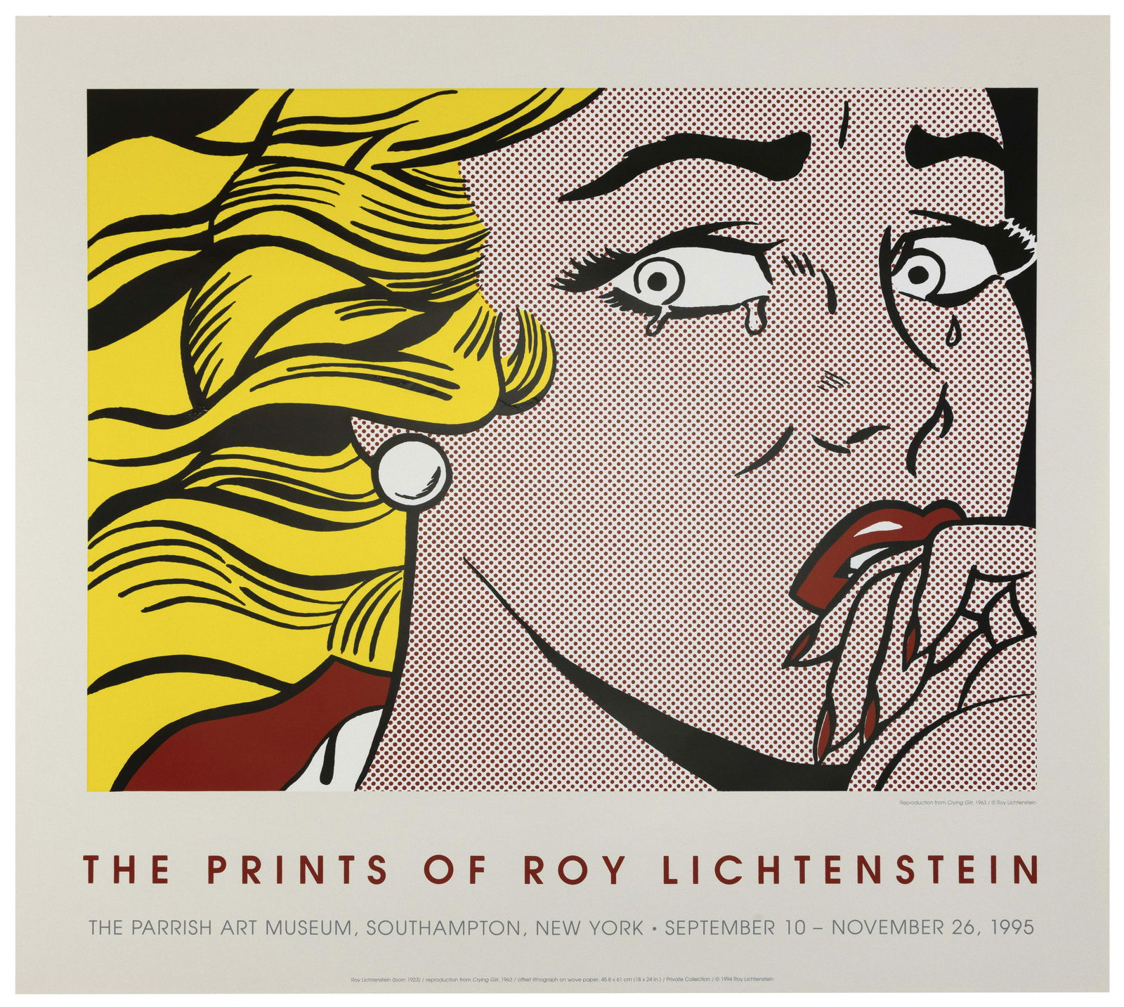 AFTER ROY LICHTENSTEIN (America, 1923-1997), “Crying Girl”, The Parrish Art Museum (1 of 1)