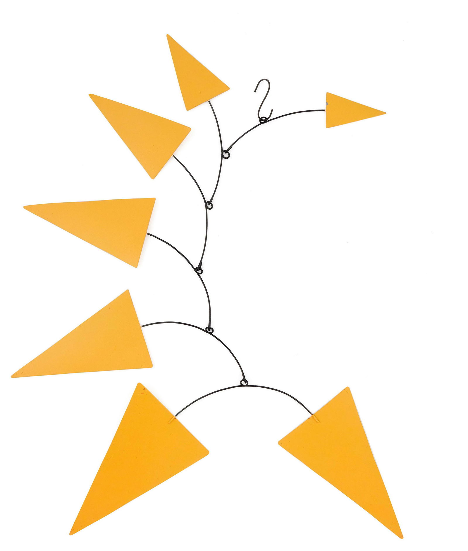 ARTHUR BAUMAN (Massachusetts, 1931-2019), Yellow mobile., Painted aluminum, radius approx. 20". (1 of 1)