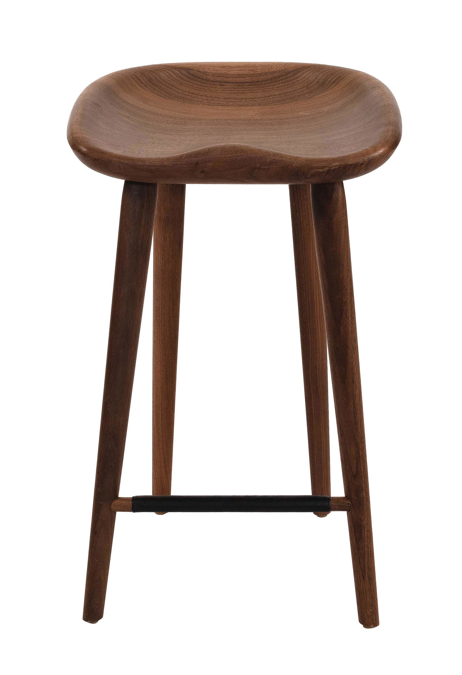 BASSAMFELLOWS STOOL 20th Century Height 23”.: BASSAMFELLOWS STOOL20th CenturyIn teak. Branded on bottom.Height 23”.