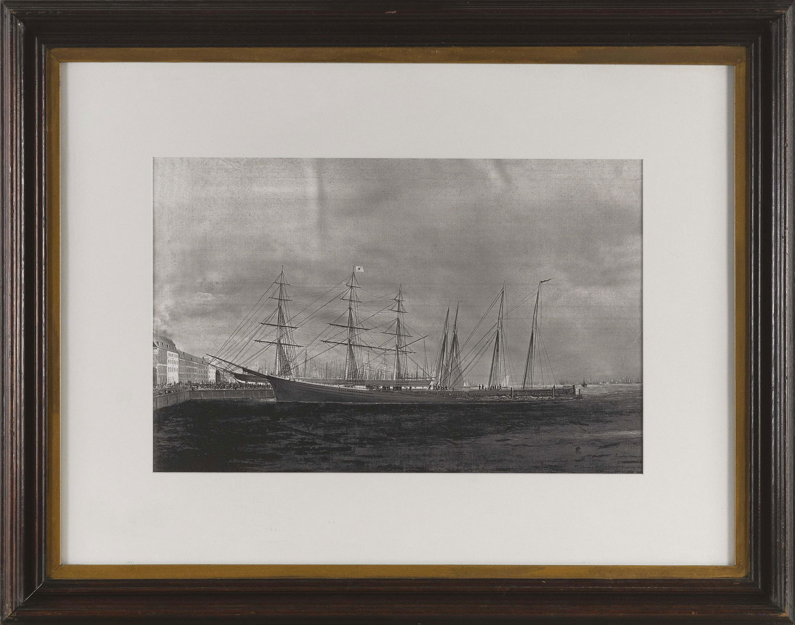 AMERICAN SCHOOL (Early 20th Century,), "The Hulk of the Great Republic", Lithograph, 12" x 18.5" (1 of 2)