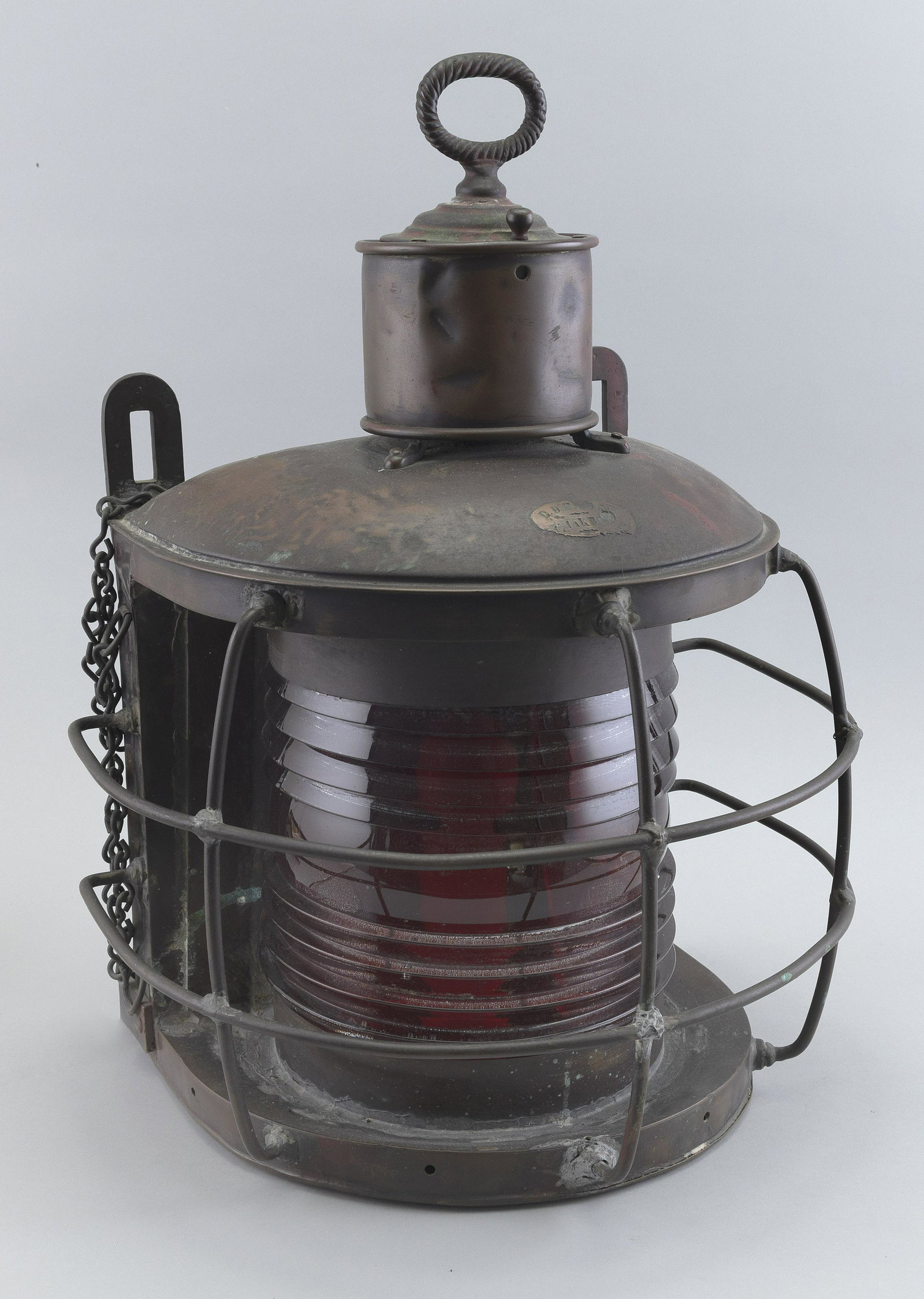 COPPER MARINE LANTERN Early 20th Century Height 20”. (1 of 2)