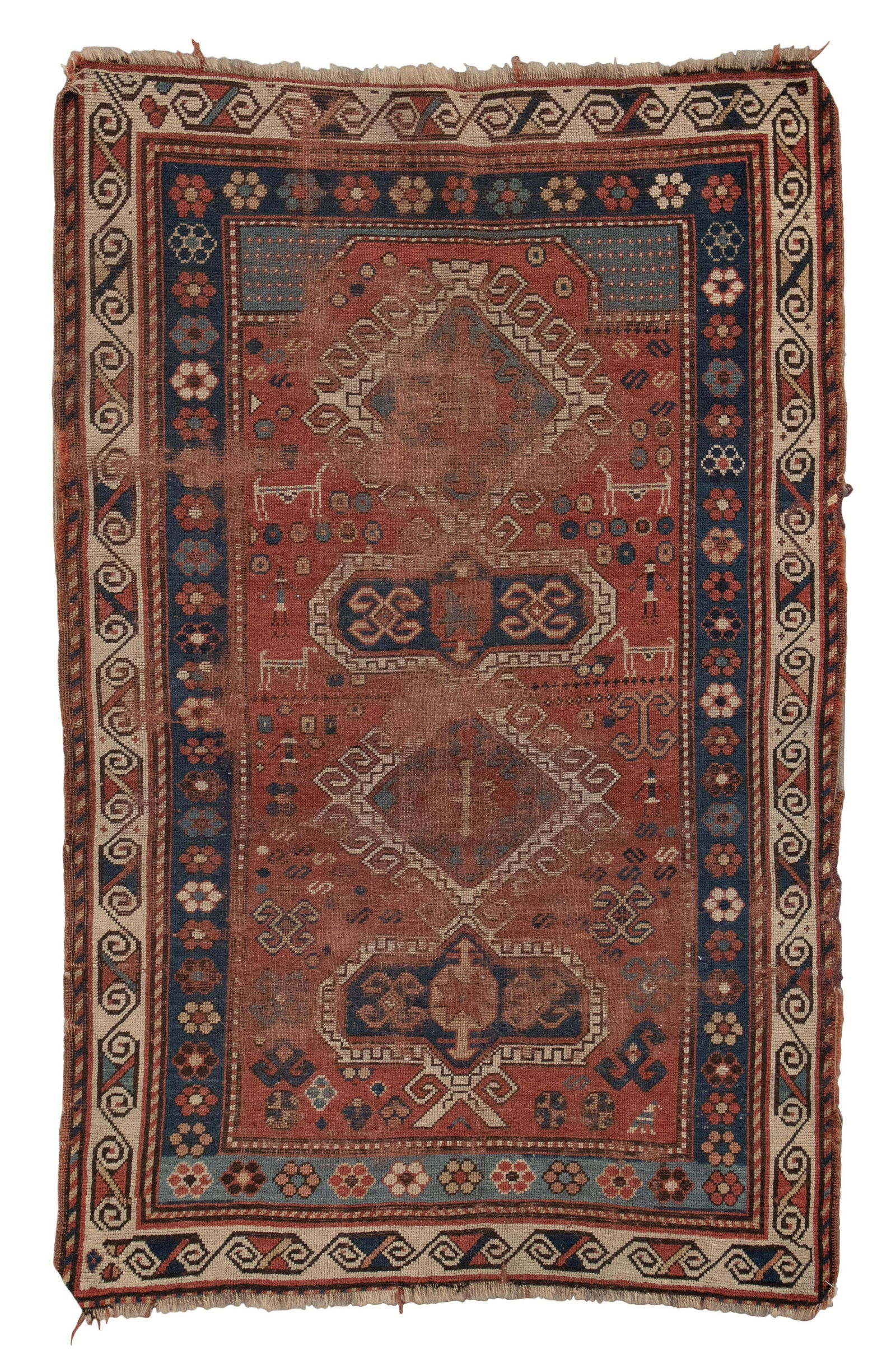 KAZAK RUG: 4’0” X 6’2” Late 19th Century (1 of 2)