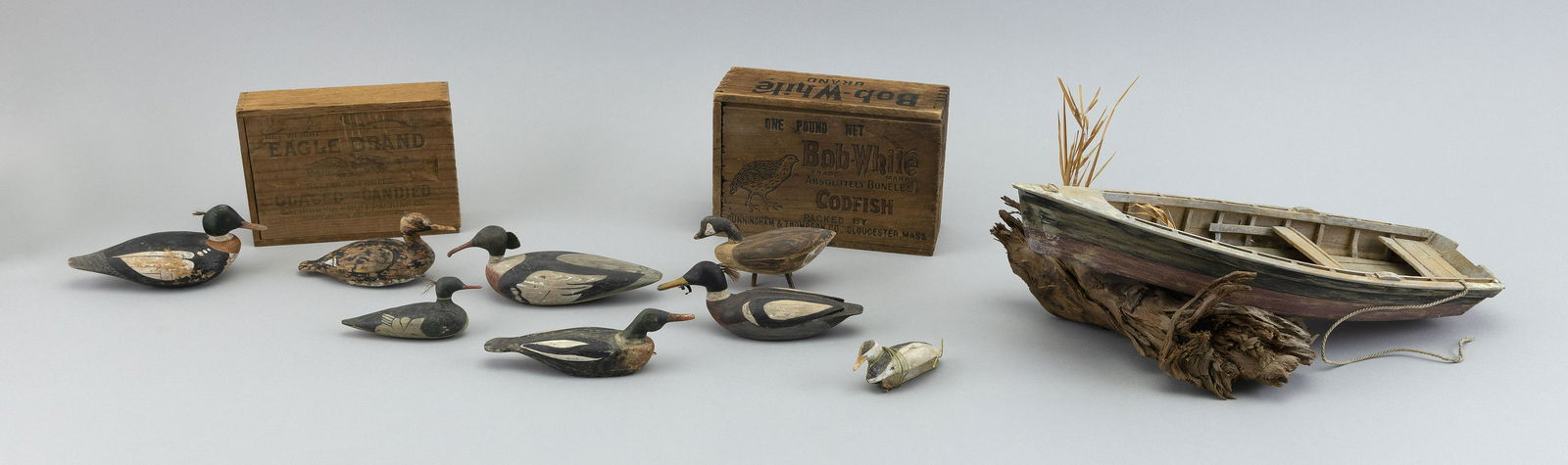 LOT OF FRANK ADAMO CARVED MINIATURES 20th Century Lengths from 3” to 12”. (1 of 1)