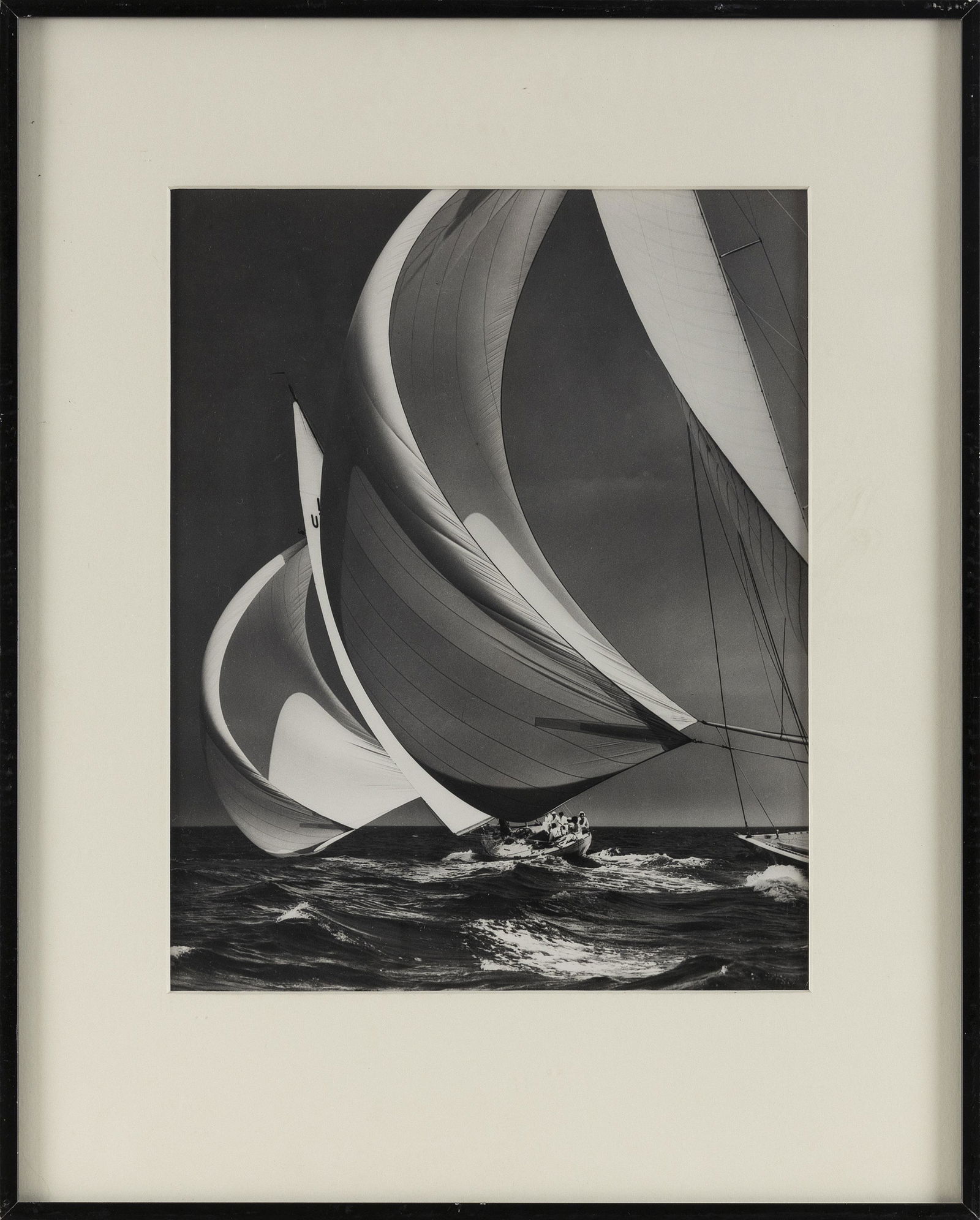 MORRIS ROSENFELD (America, 1885-1968), Yachting photo reprint, 13" x 10.5” sight. Framed: MORRIS ROSENFELDAmerica, 1885-1968Yachting photo reprint by Mystic Seaport.13" x 10.5” sight. Framed 20.5” x 16.25”.